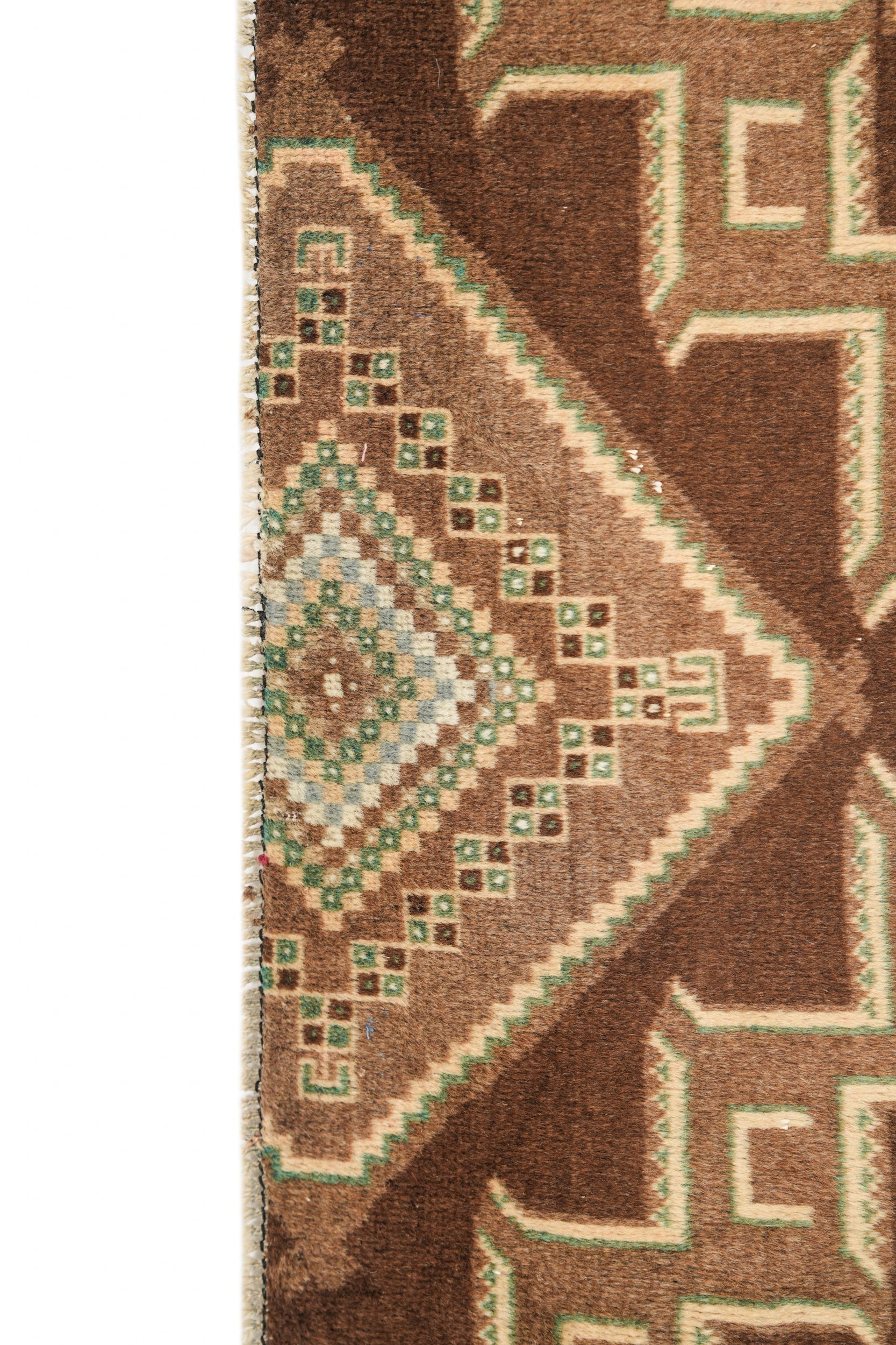 Vintage Baloch Fragment Rug 3'10" x 3'4"