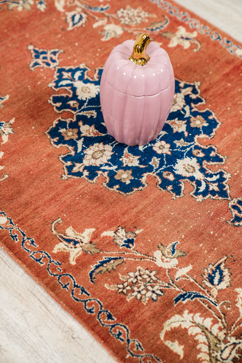 Antique Hand-Knotted Wool Carpet