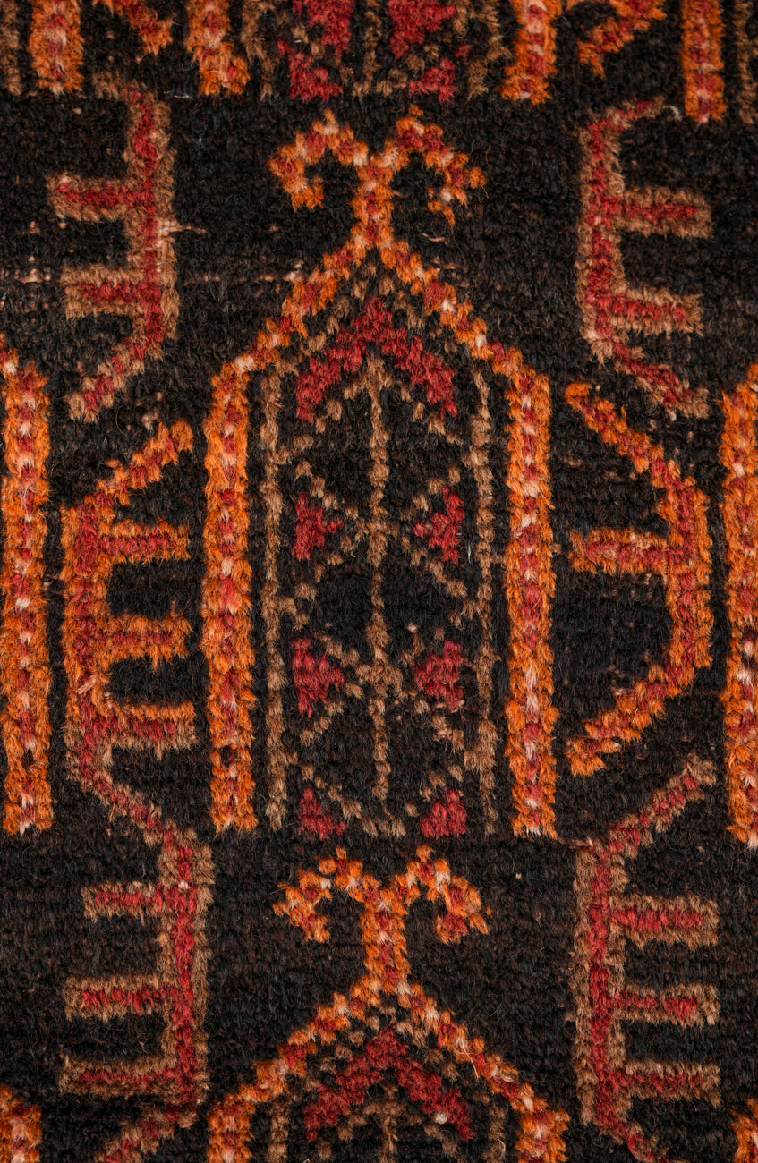 Vintage Turkmen Rug 4'4" x 2'9"