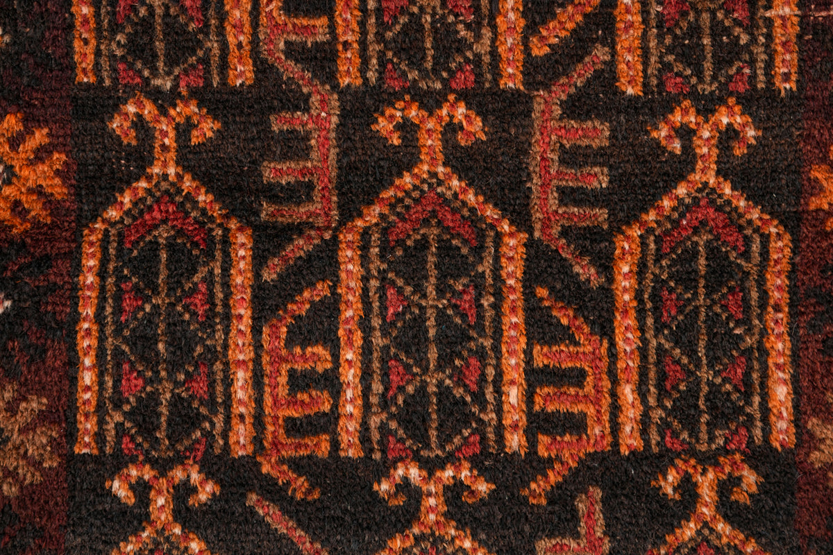 Vintage Turkmen Rug 4'4" x 2'9"