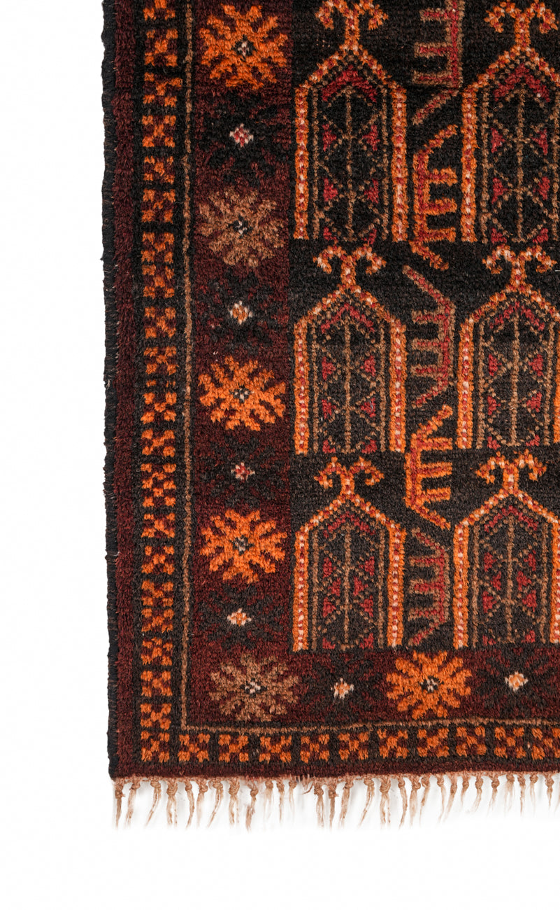 Vintage Turkmen Rug 4'4" x 2'9"