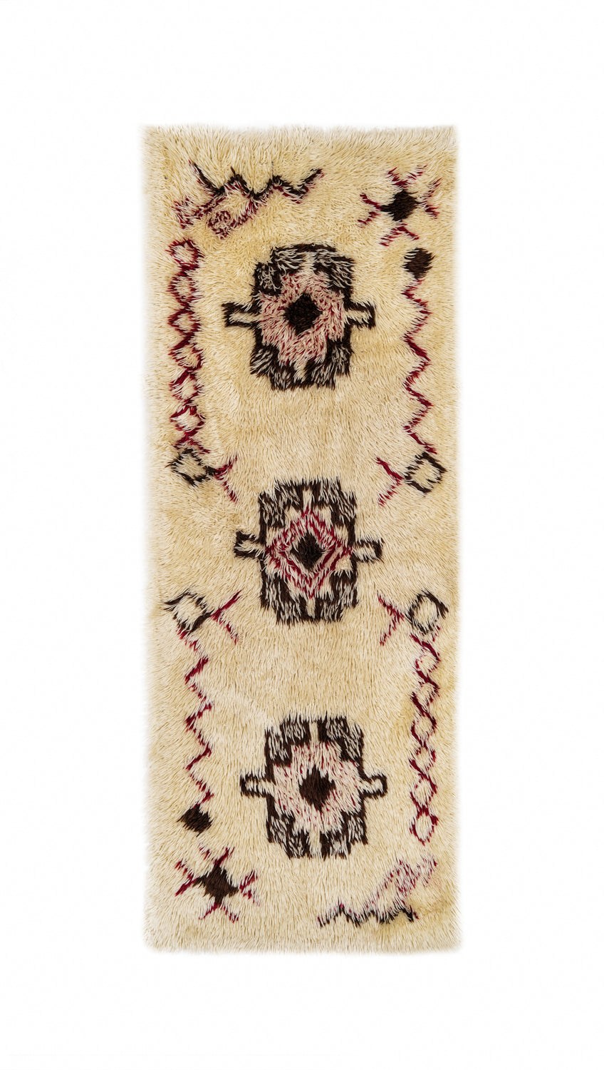 Vintage Scandinavian Deco Rug 5'7" x 2'2"