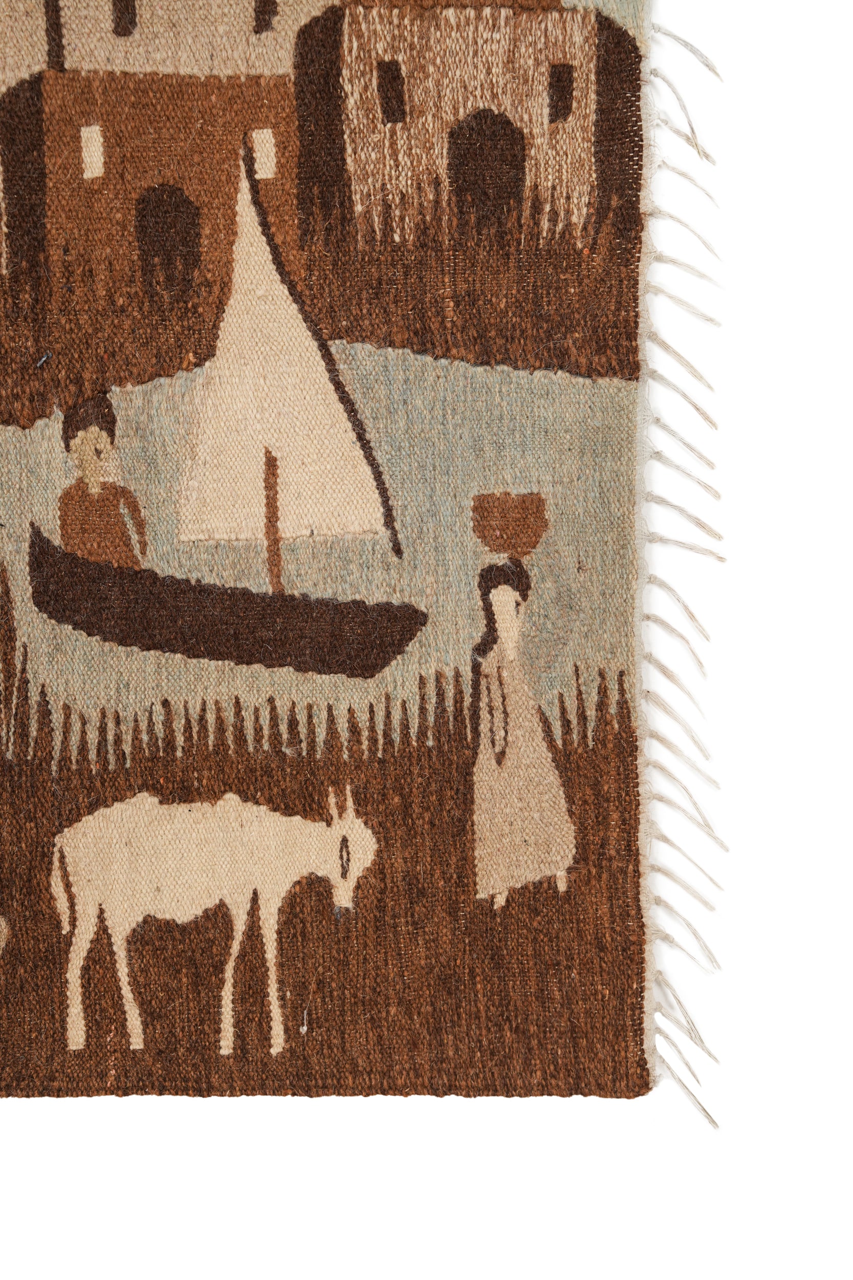 Vintage Egyptian Tapestry Kilim 4'9" x 3'3"