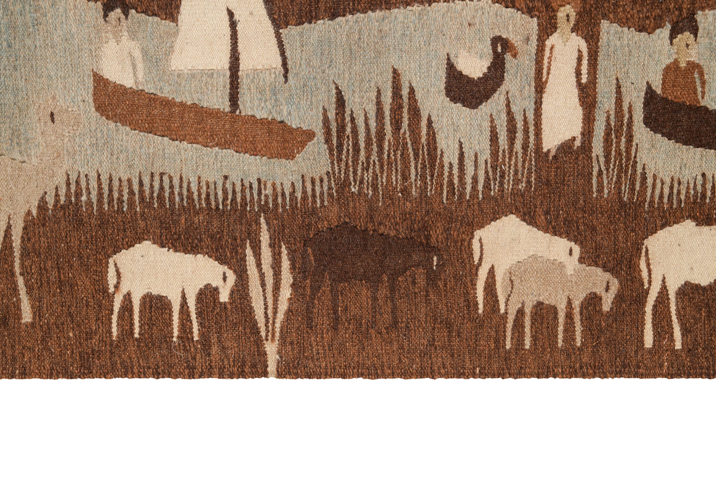 Vintage Egyptian Tapestry Kilim 4'9" x 3'3"