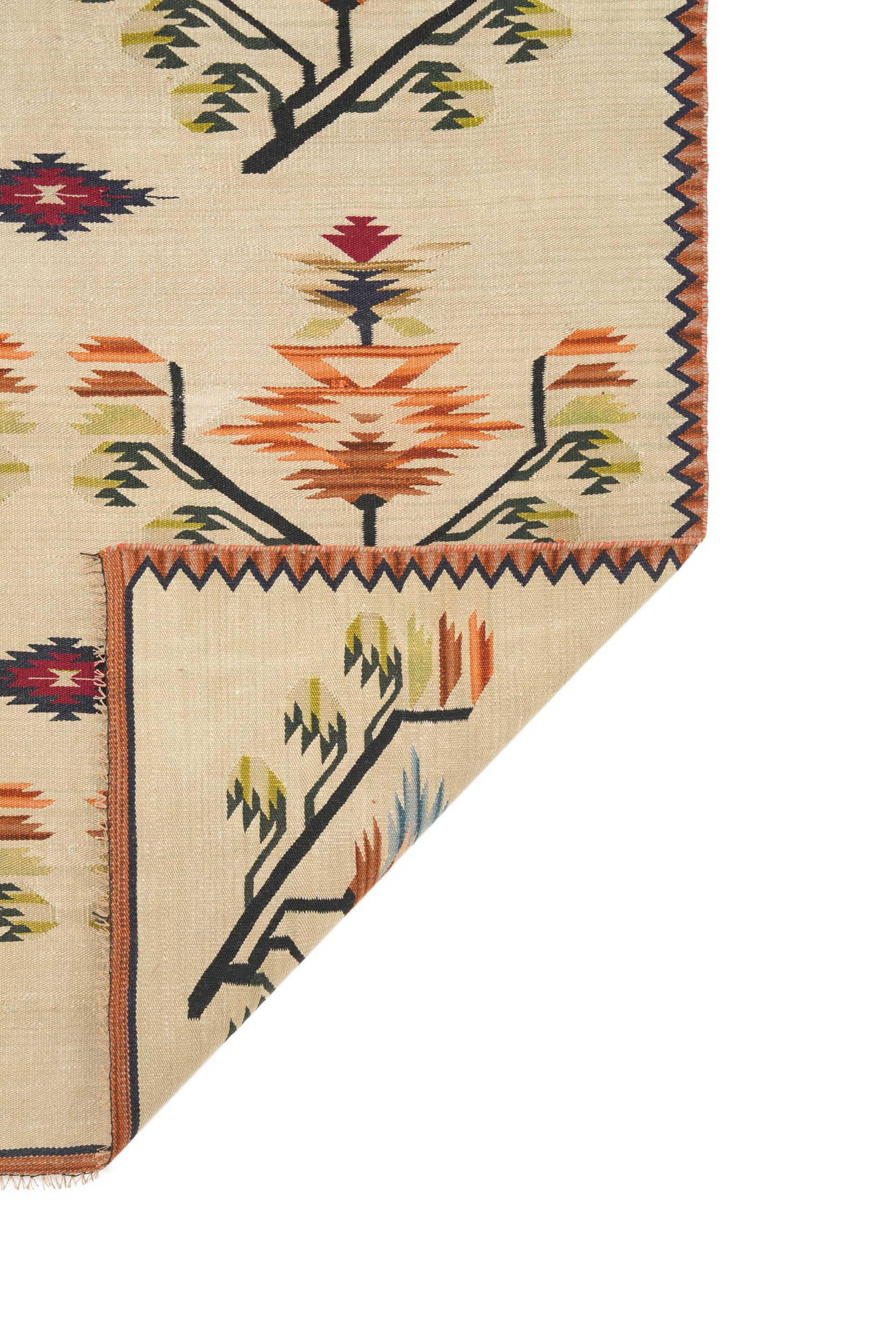 Vintage Floral Polish Kilim 6'10" X 4'6"