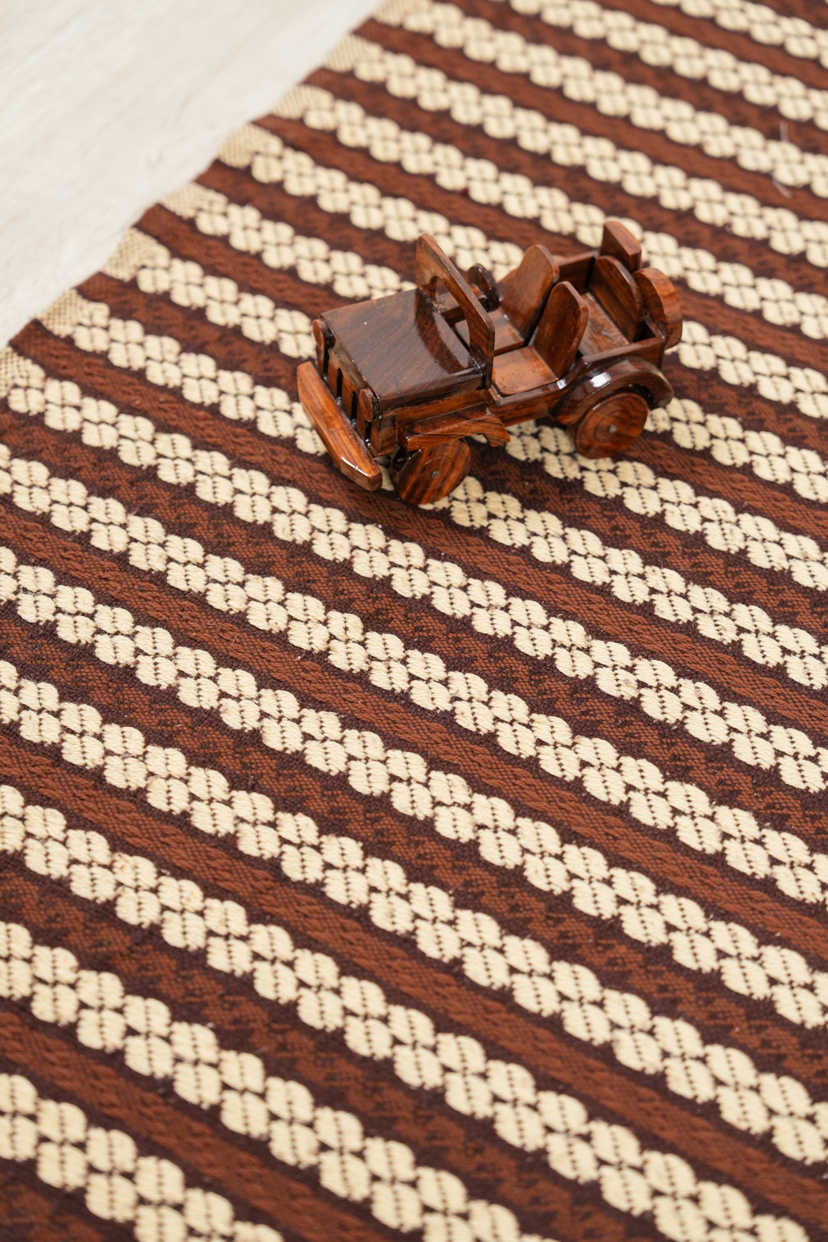 Vintage Scandinavian Loom Textile 6'5" x 5'