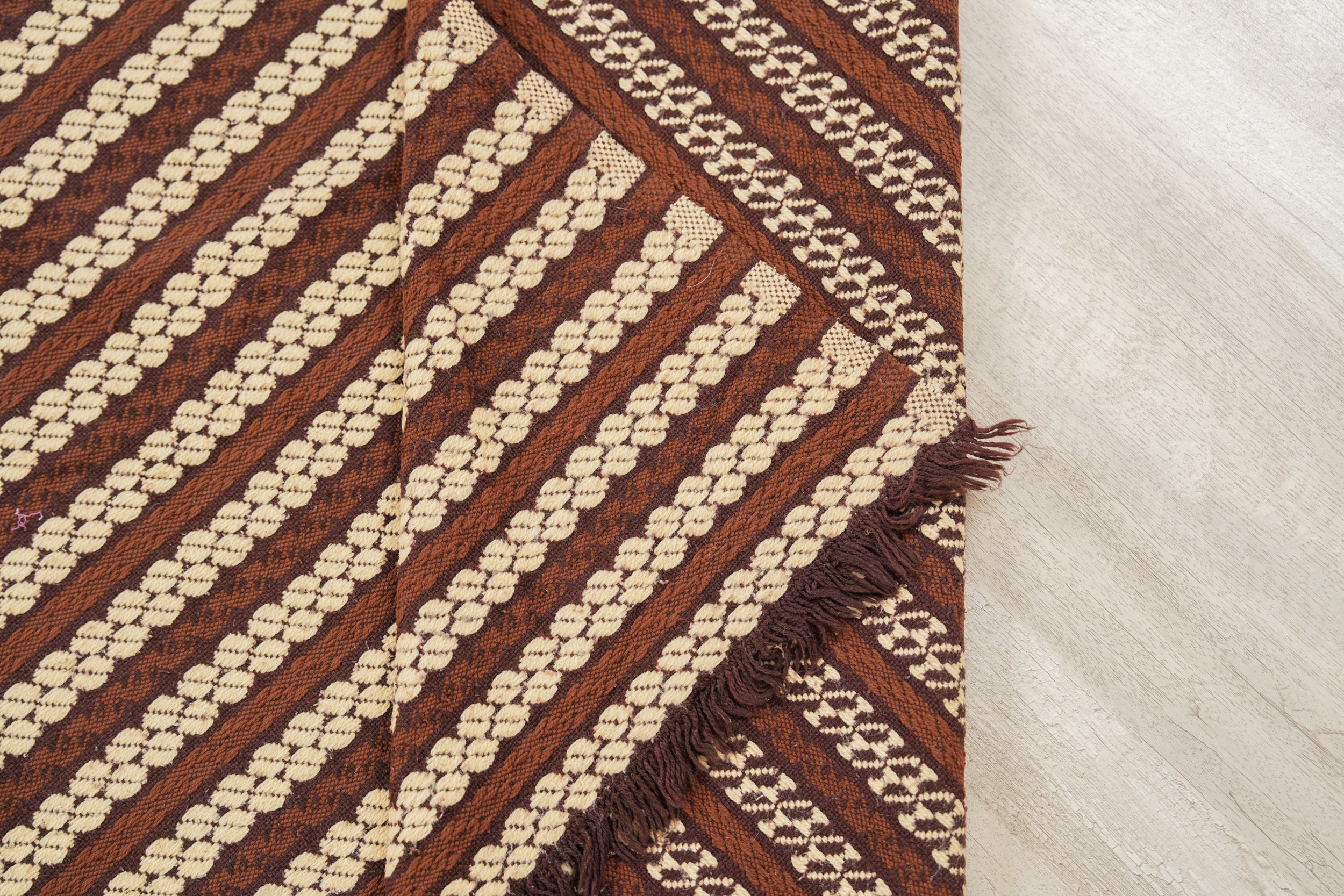 Vintage Scandinavian Loom Textile 6'5" x 5'