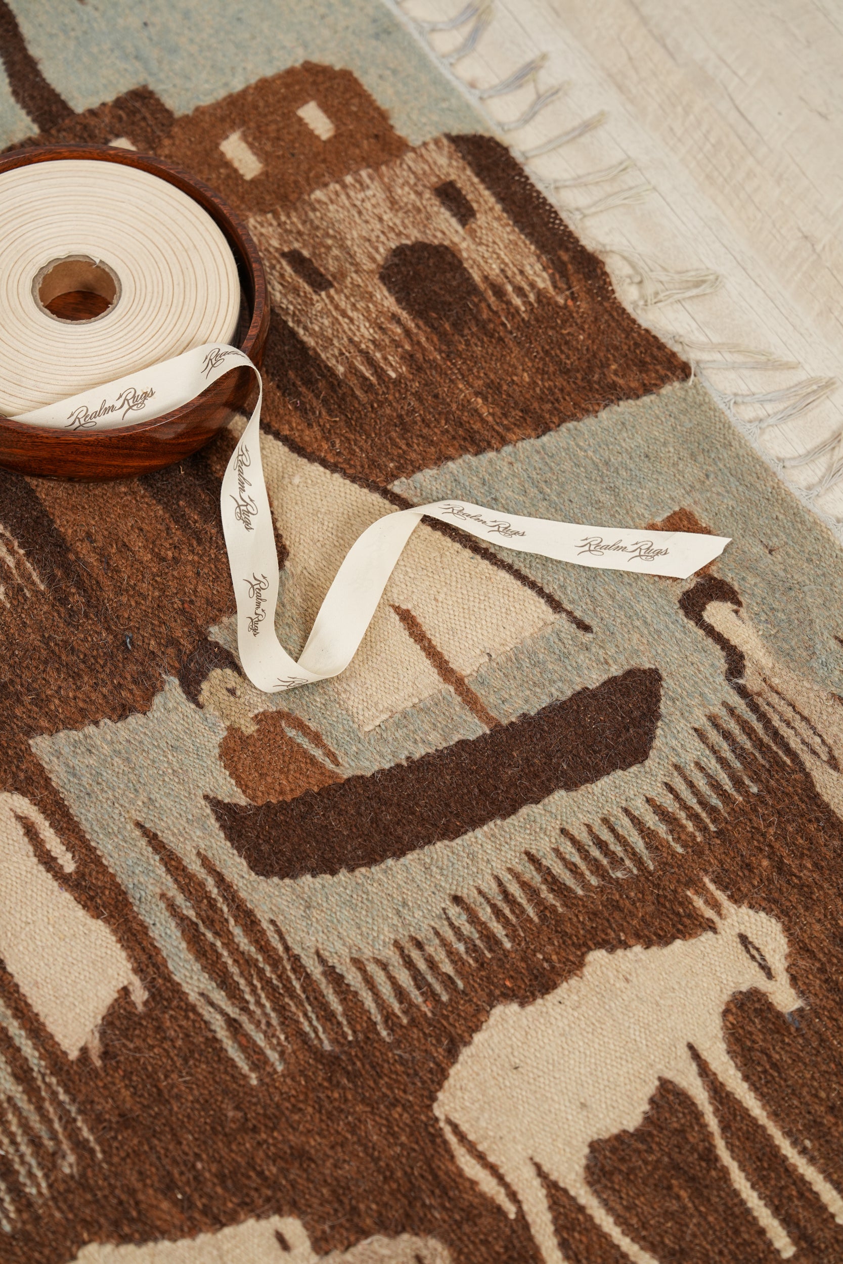 Vintage Egyptian Tapestry Kilim 4'9" x 3'3"