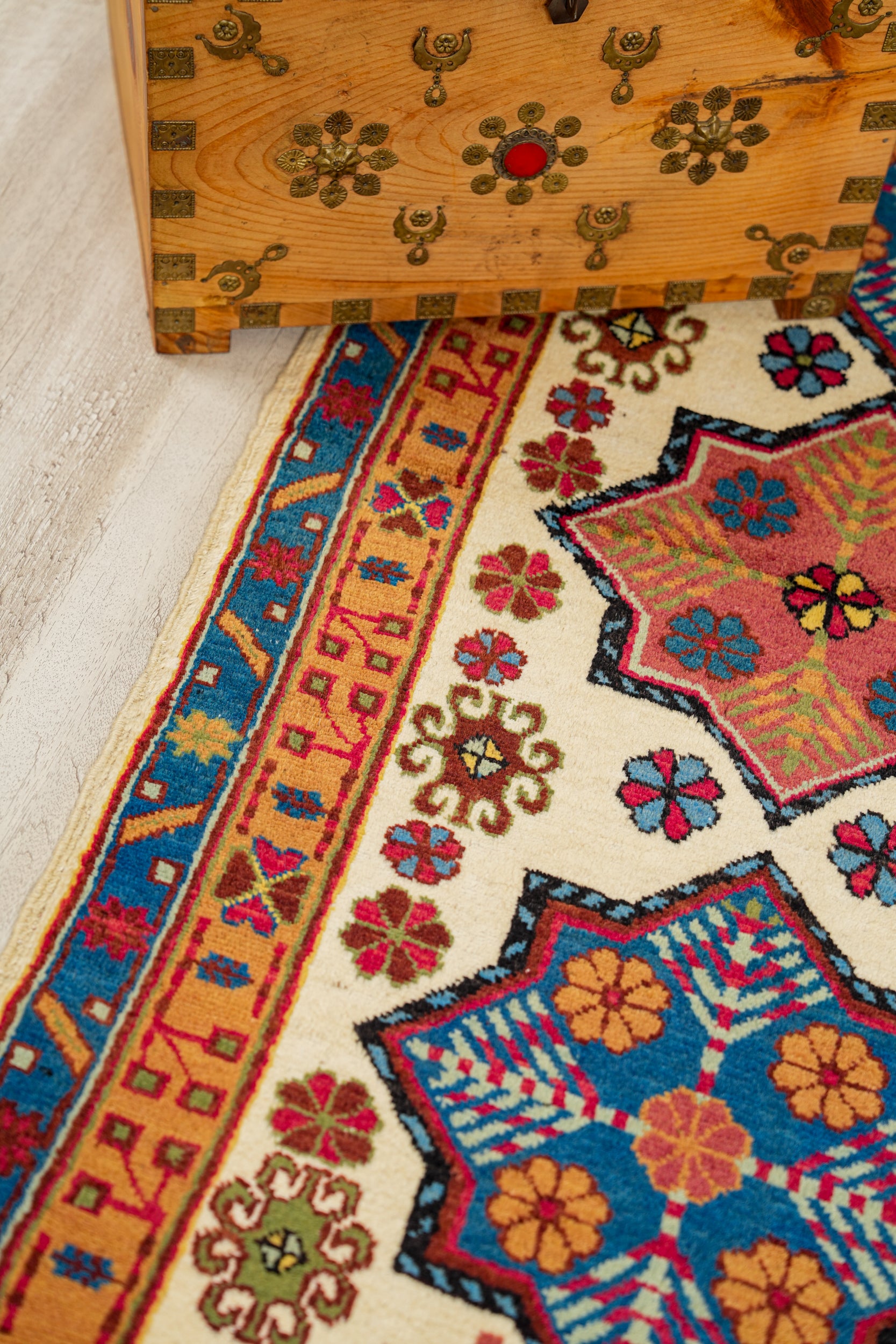 Vintage Turkish Shirvan Rug 4'5" x 2'3"