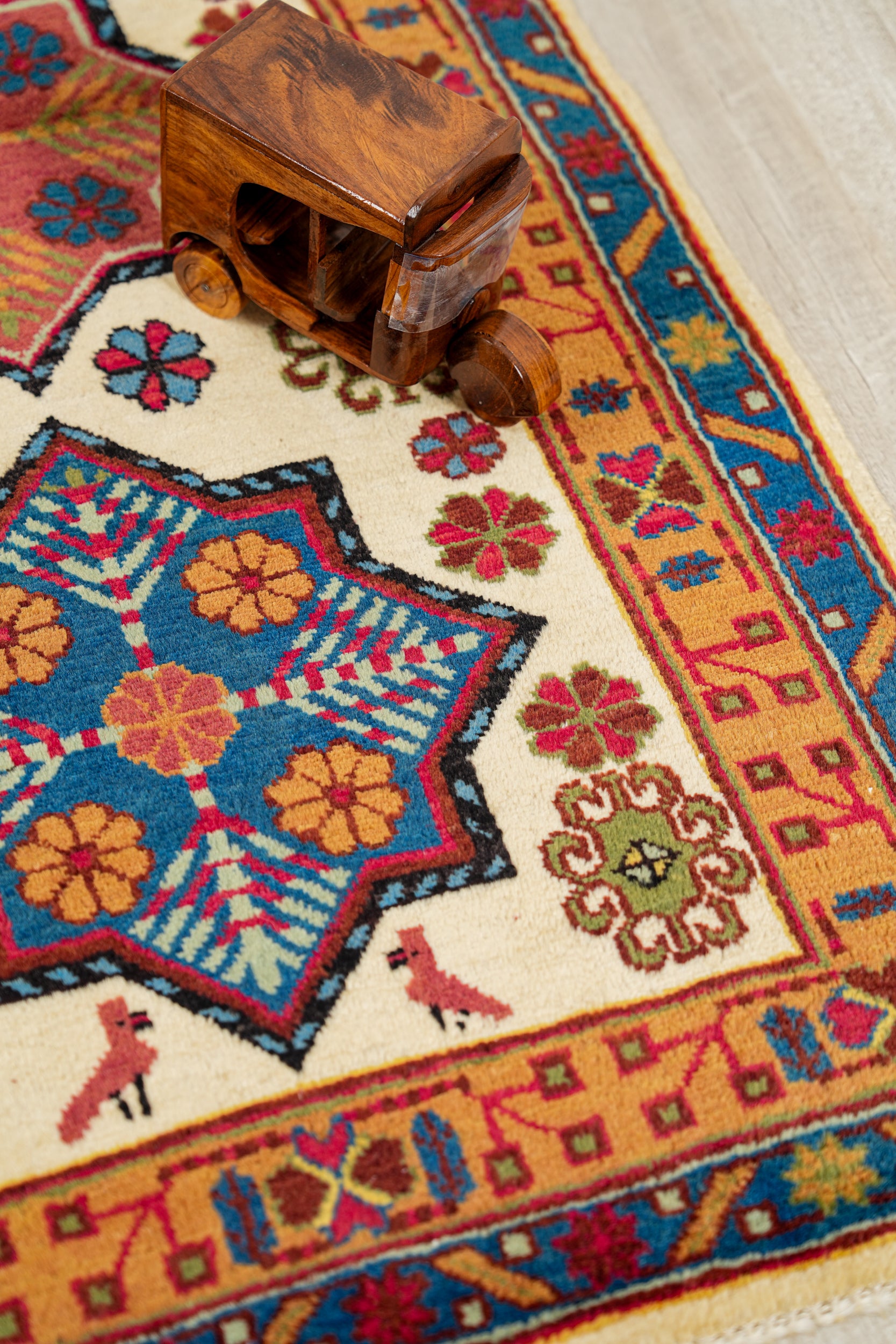 Vintage Turkish Shirvan Rug 4'5" x 2'3"