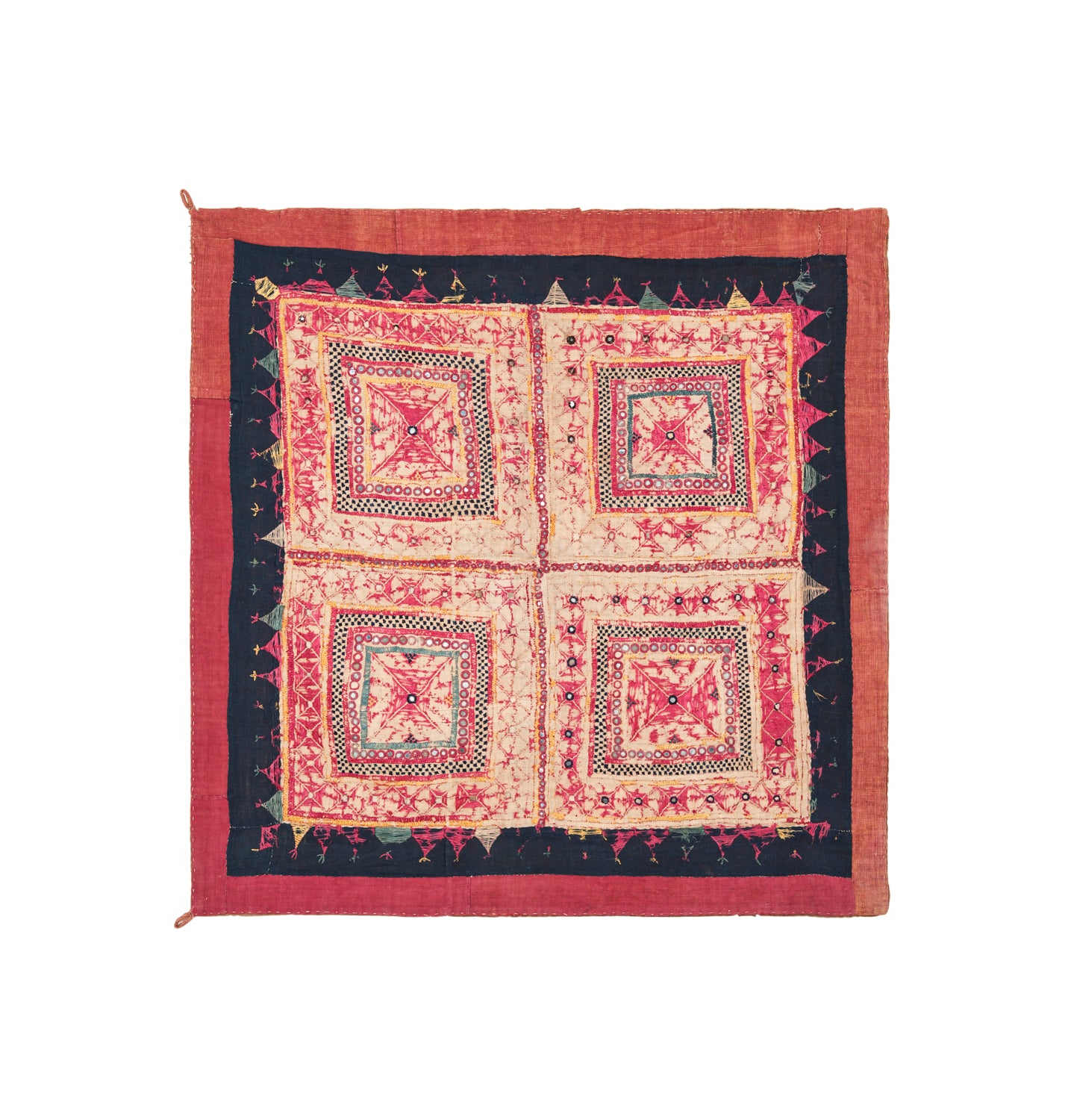 Vintage Indian Banjara Chakla Textile 3' x 3'