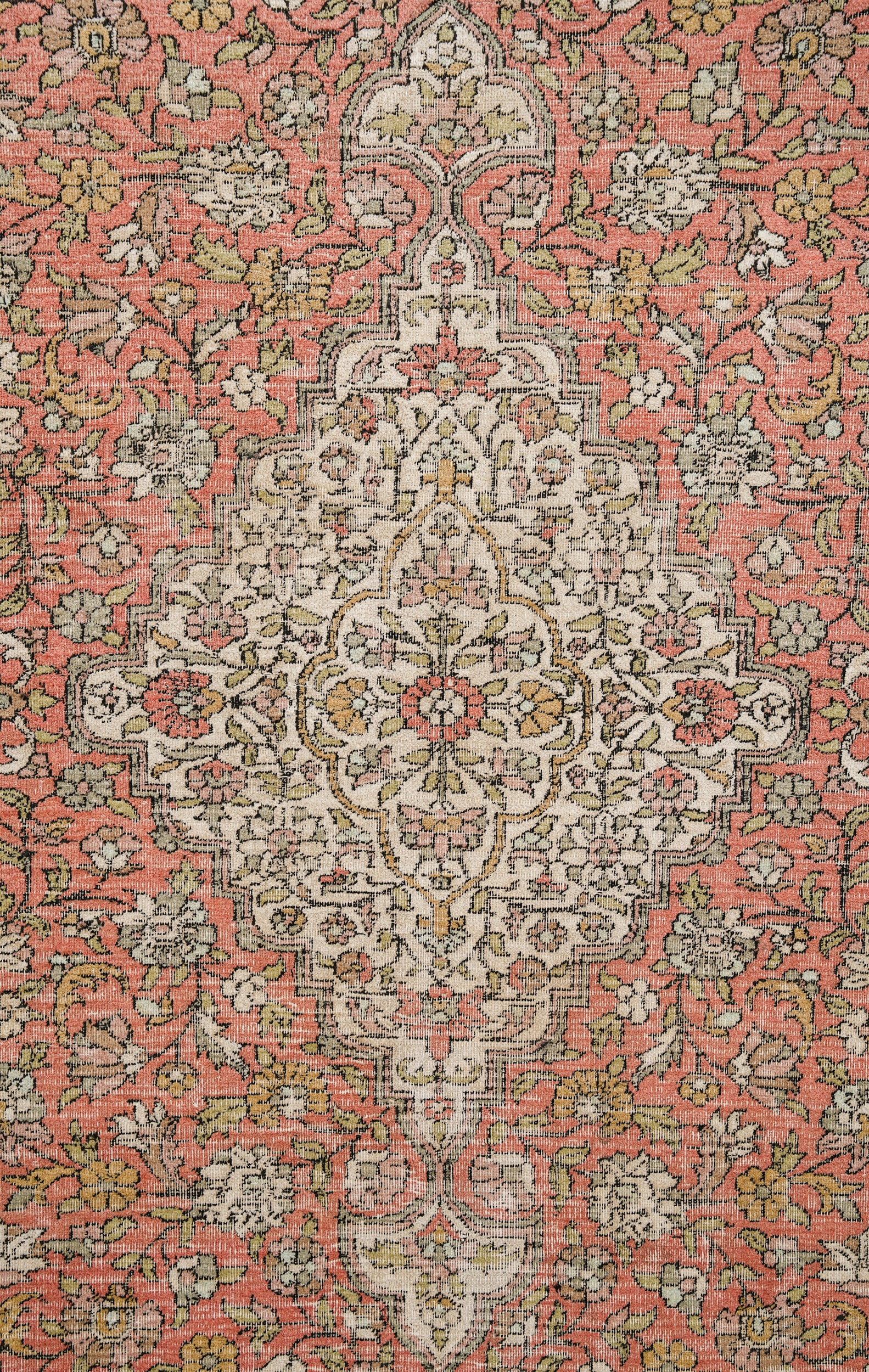 VINTAGE Kashmiri SILK RUG 6'1" X 4'1"