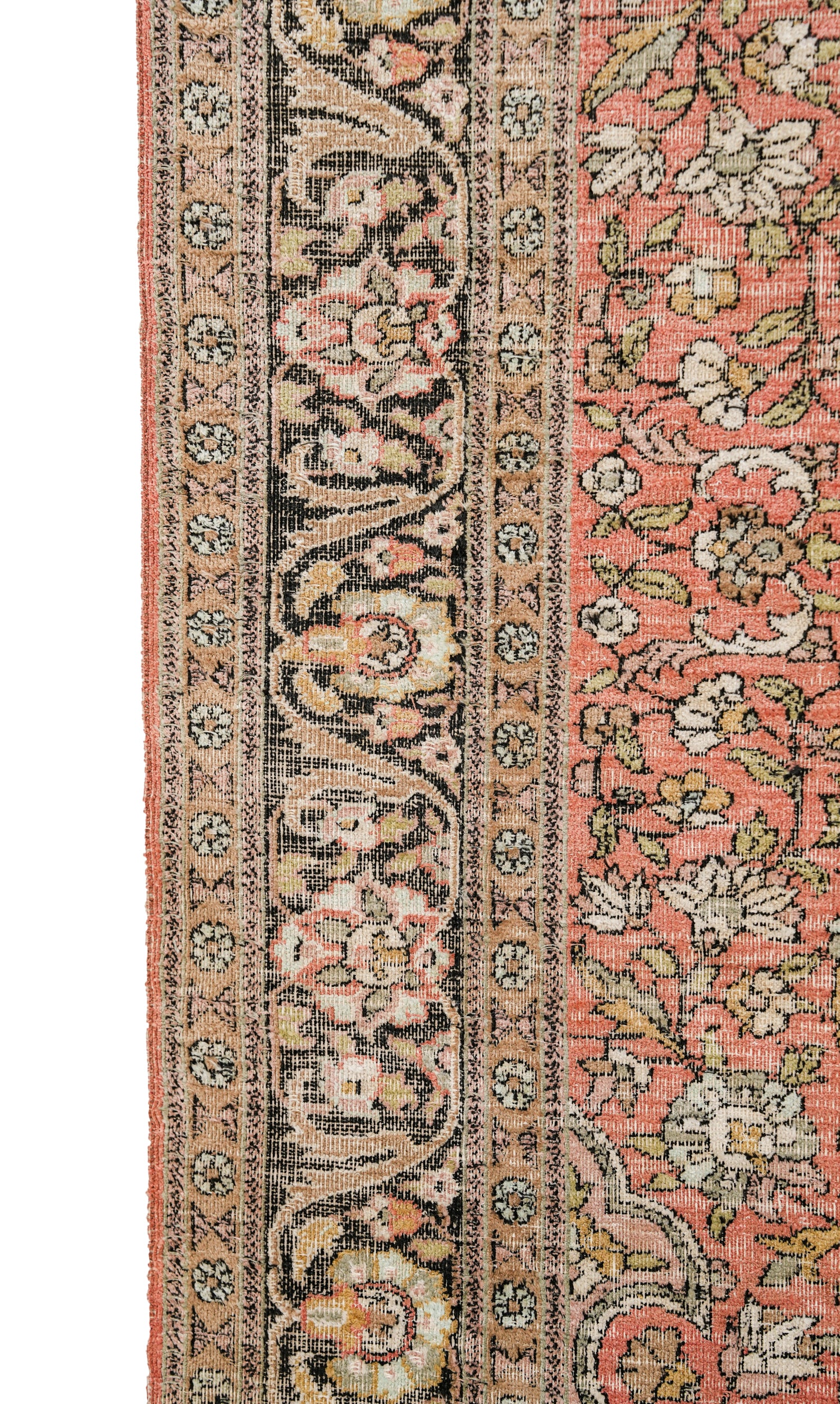 VINTAGE Kashmiri SILK RUG 6'1" X 4'1"