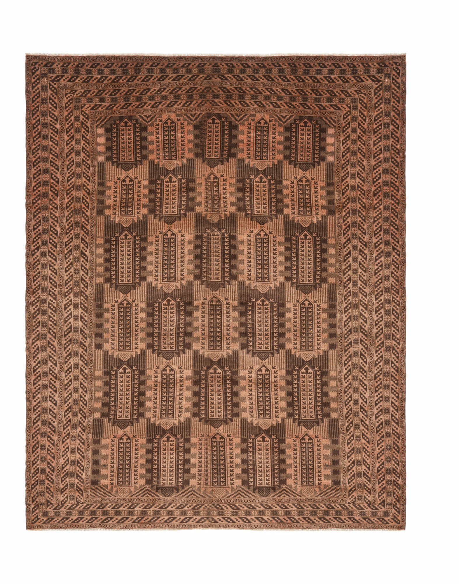 Vintage Turkmen Rug 12'9" x 10'3"