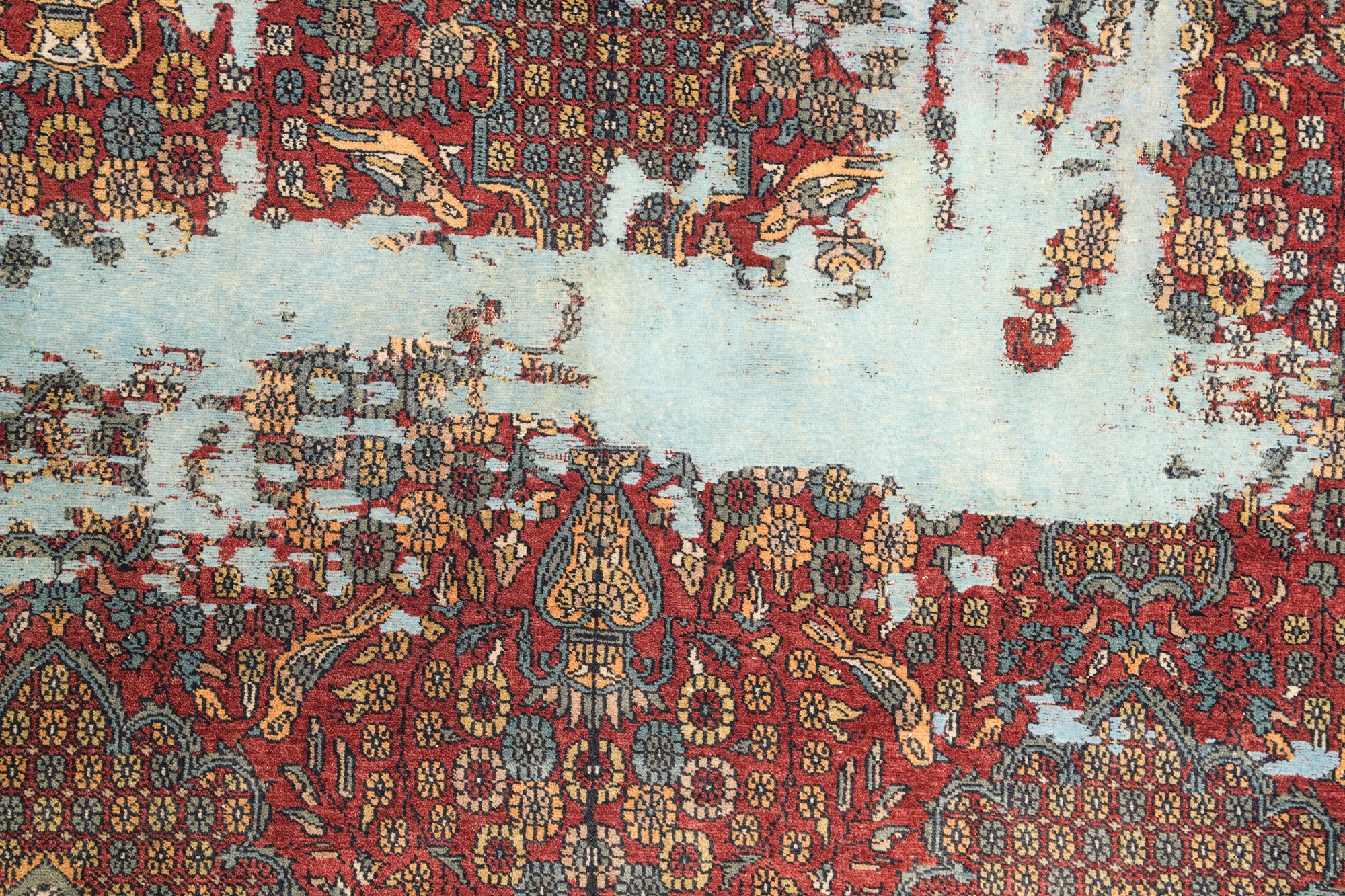 Vintage Kashmiri Modernist Rug 10'2" x 6'1"