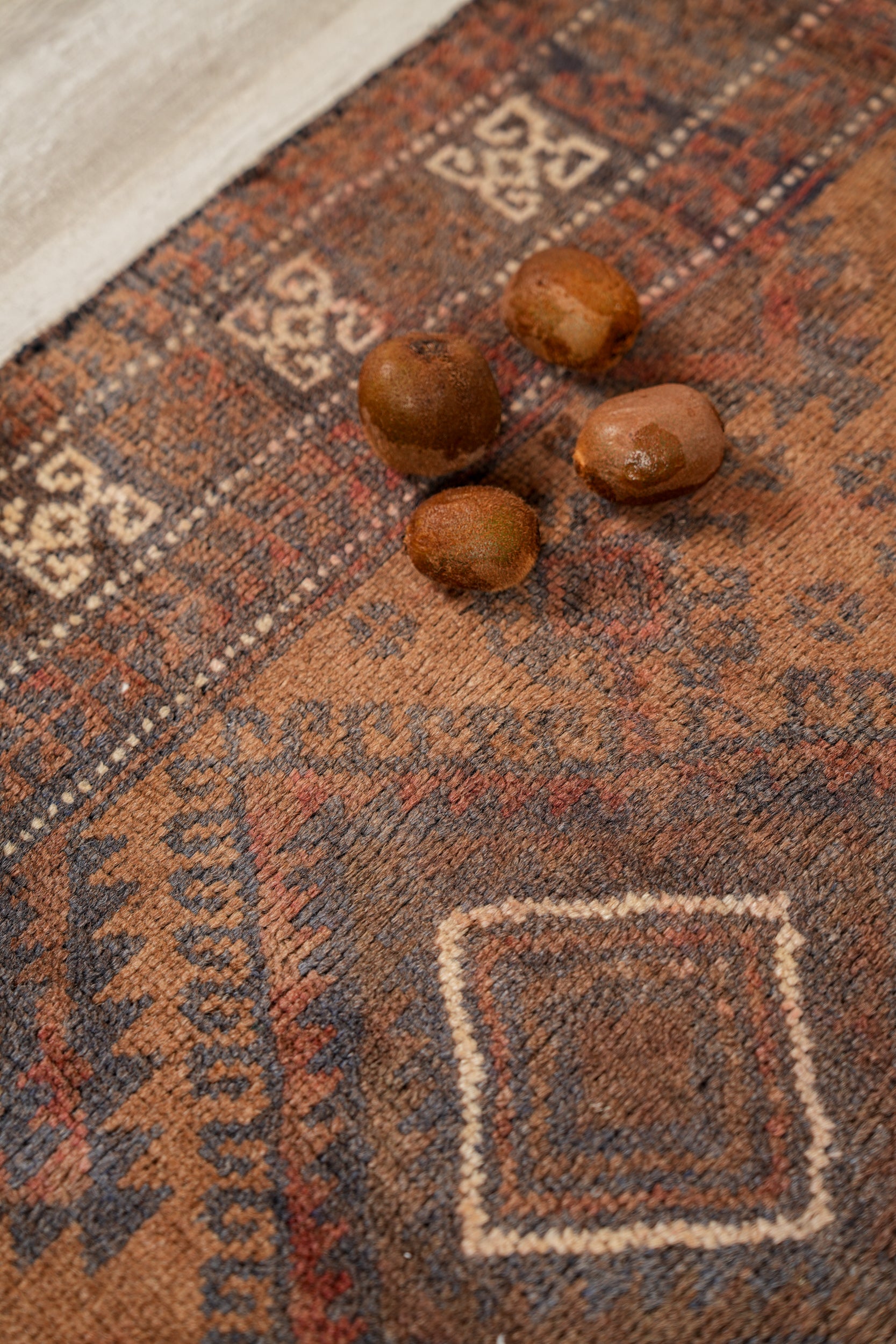 Vintage Turkmen Tribal Rug 4'8" X 2'8"