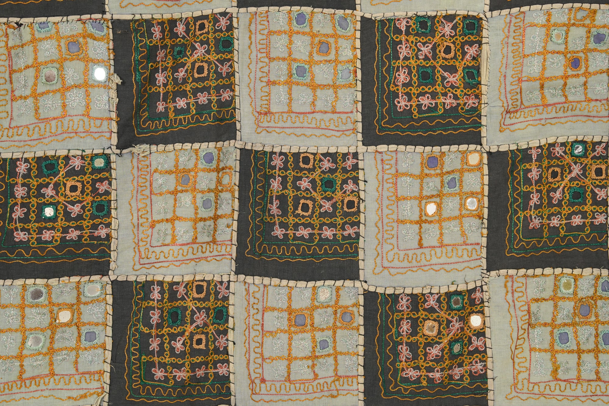 Vintage Sindhi Patchwork Tapestry 7' x 5'9"