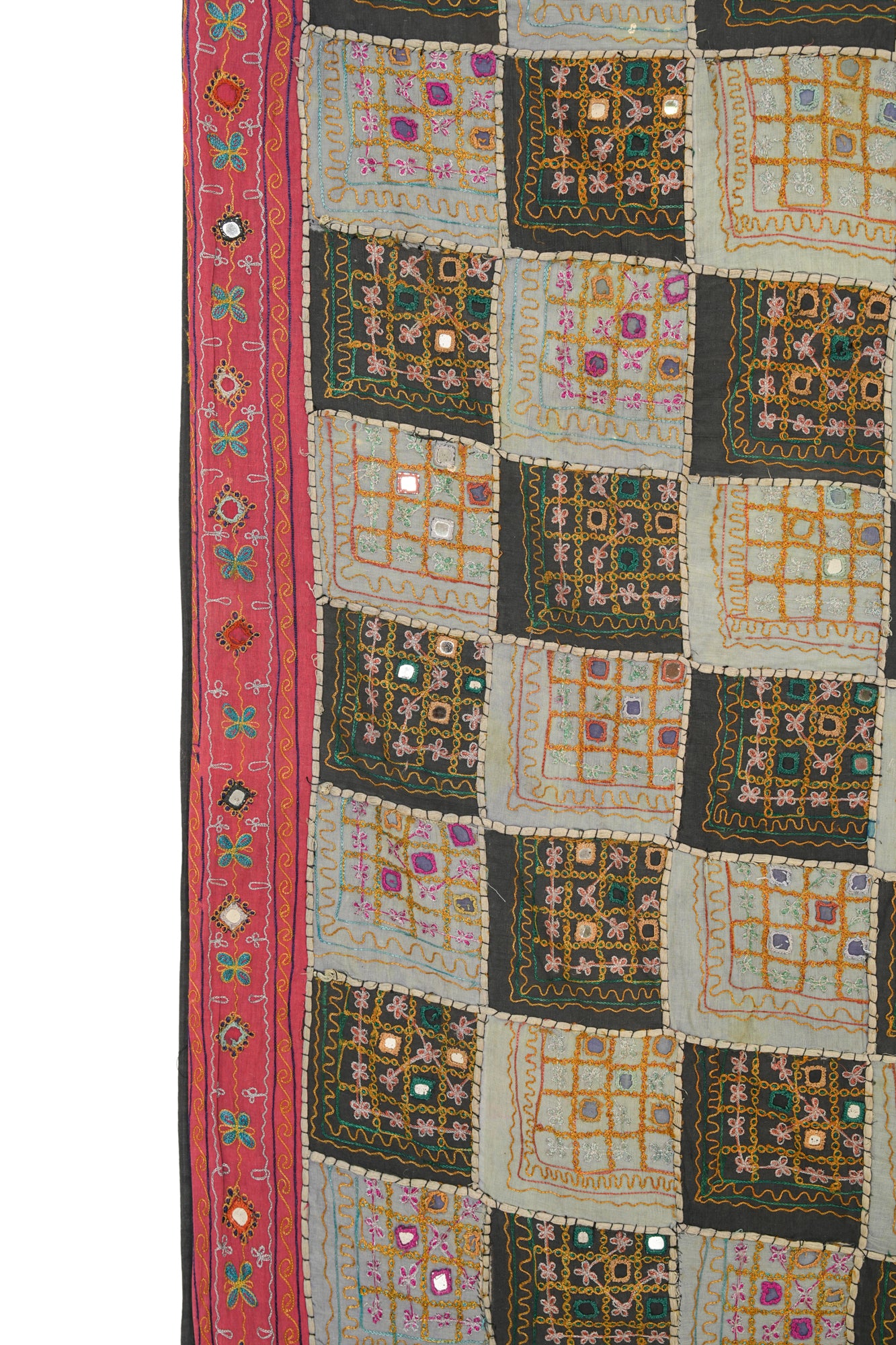 Vintage Sindhi Patchwork Tapestry 7' x 5'9"