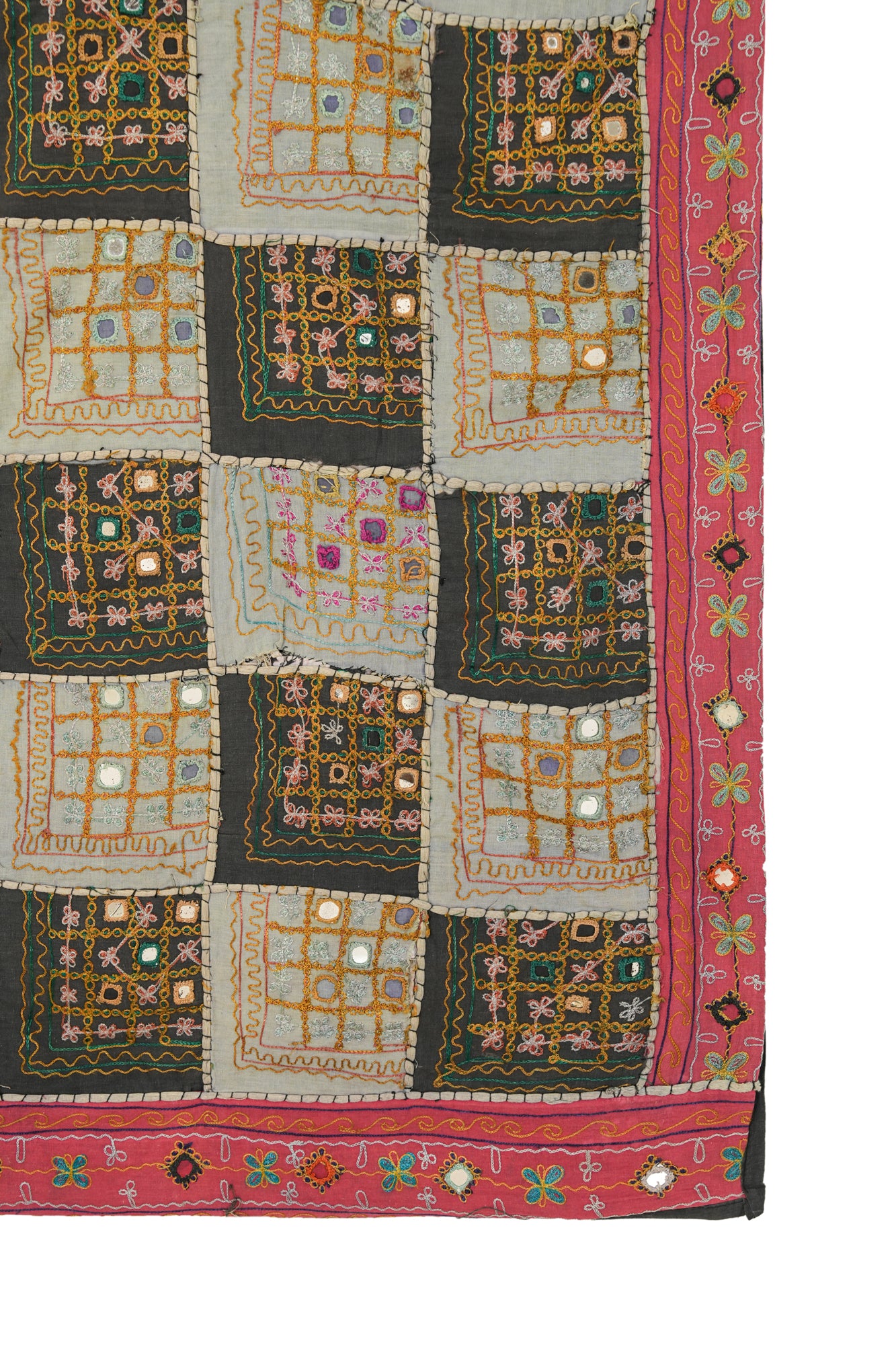 Vintage Sindhi Patchwork Tapestry 7' x 5'9"