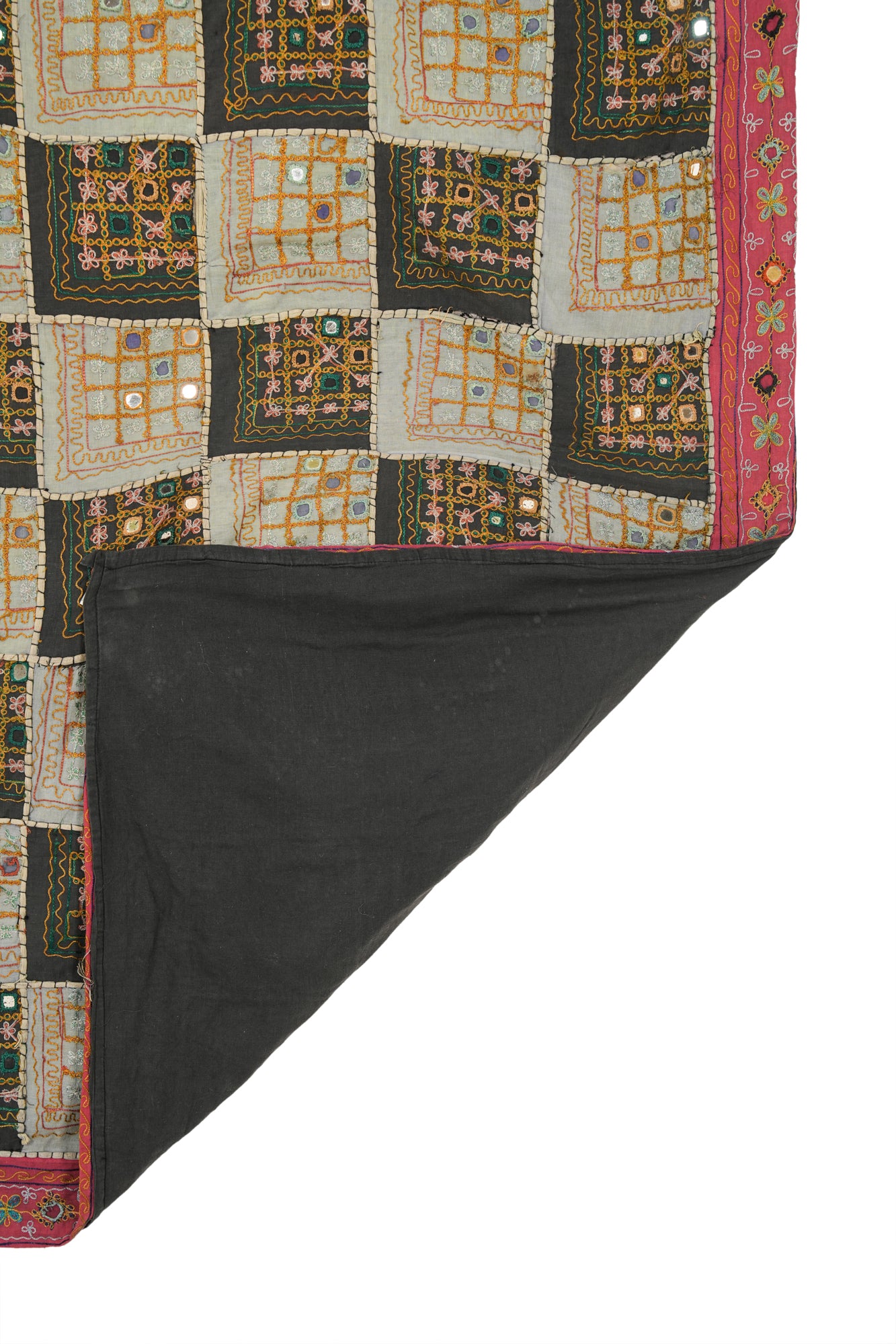Vintage Sindhi Patchwork Tapestry 7' x 5'9"