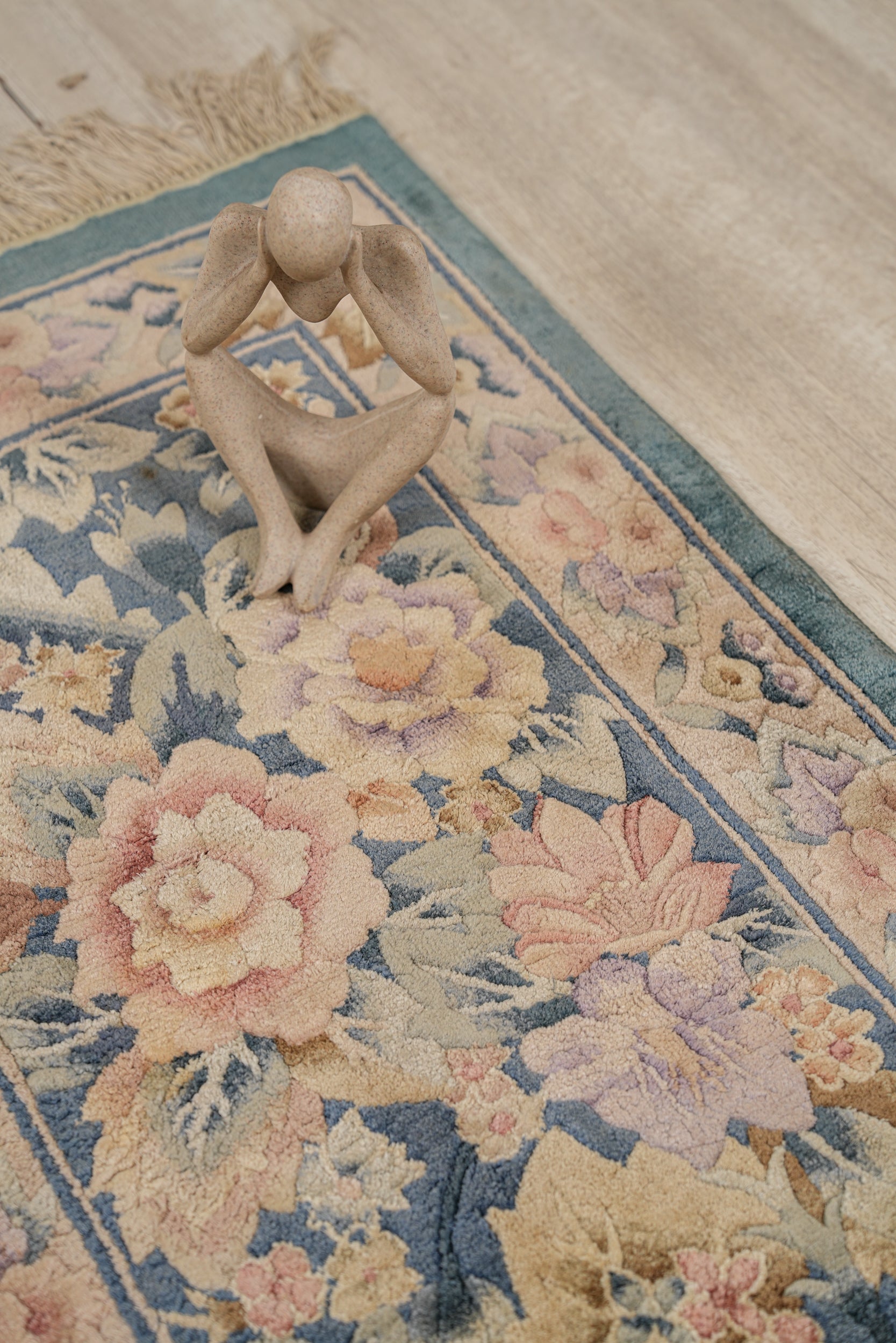 Vintage Chinese Art Deco Rug 3' X 2'