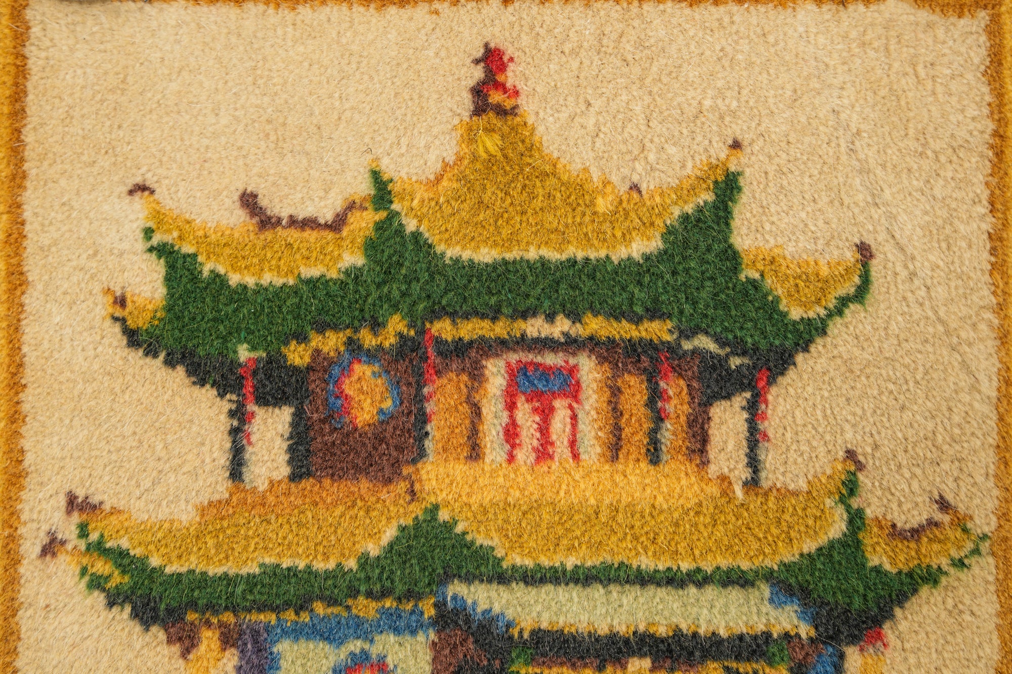 Vintage Mongolian Rug 1'4" x 1'1"