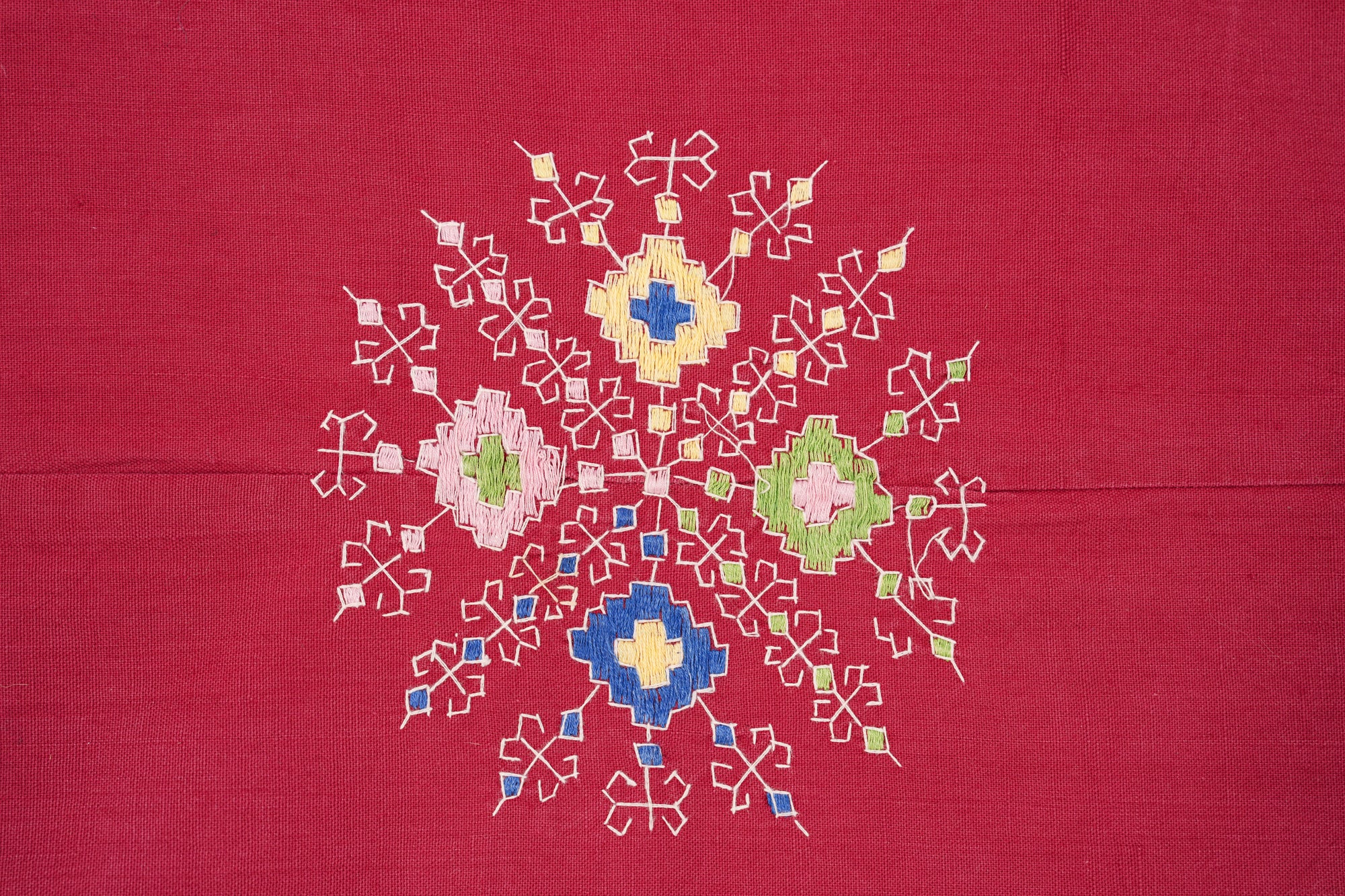 Vintage kasuti  Embroidered Textile 7'9" x 6'5"