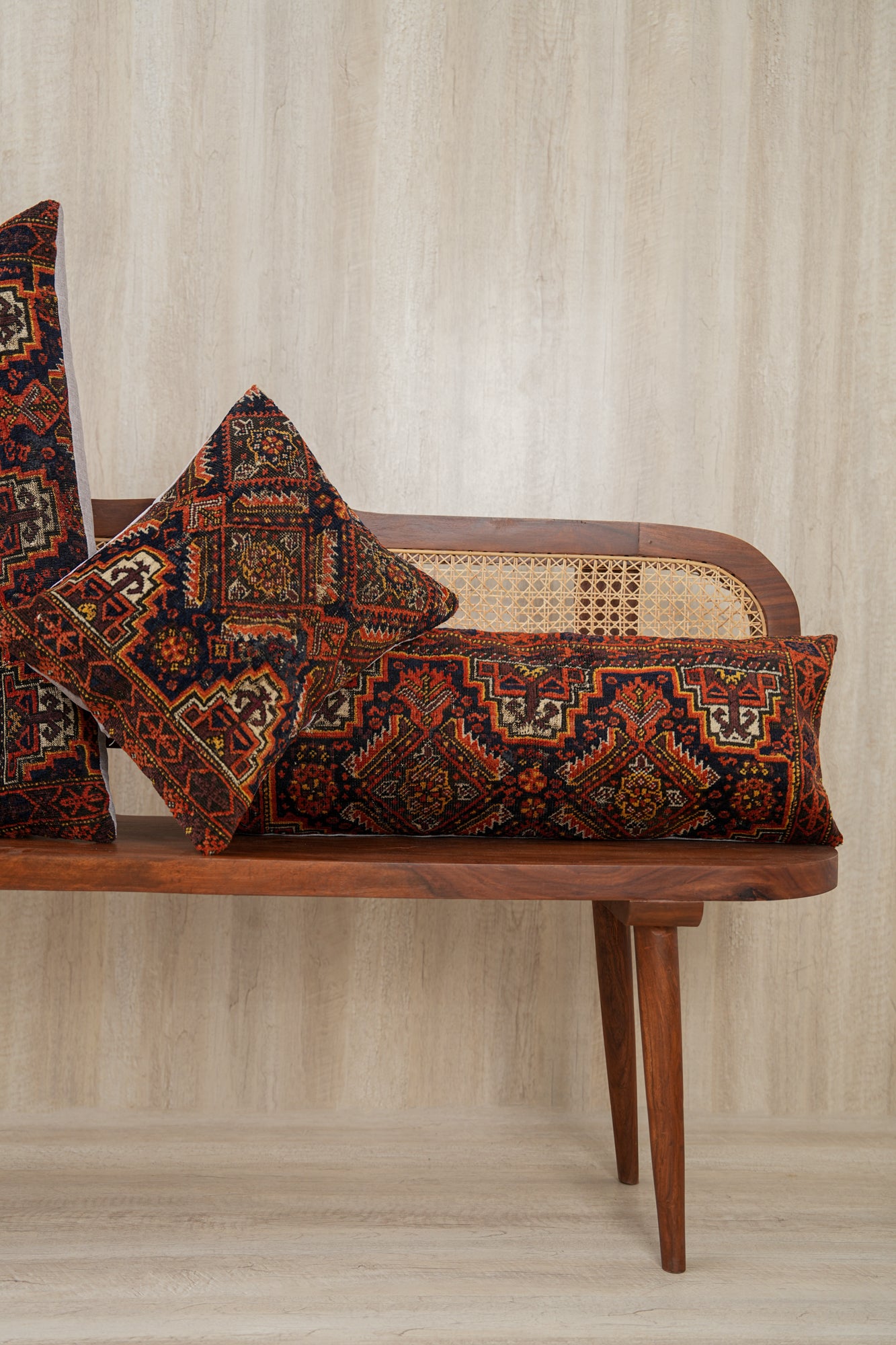 Antique Baloch Rug Fragment Cushions (Set of Four)