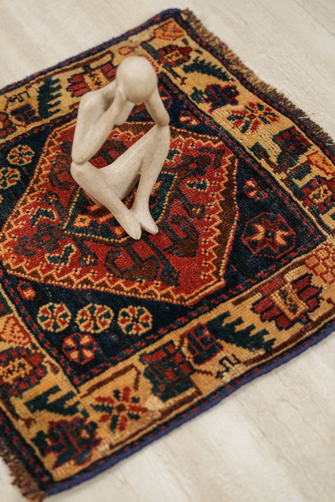 Antique Kurd Bagface Rug 1'9" x 1'10"