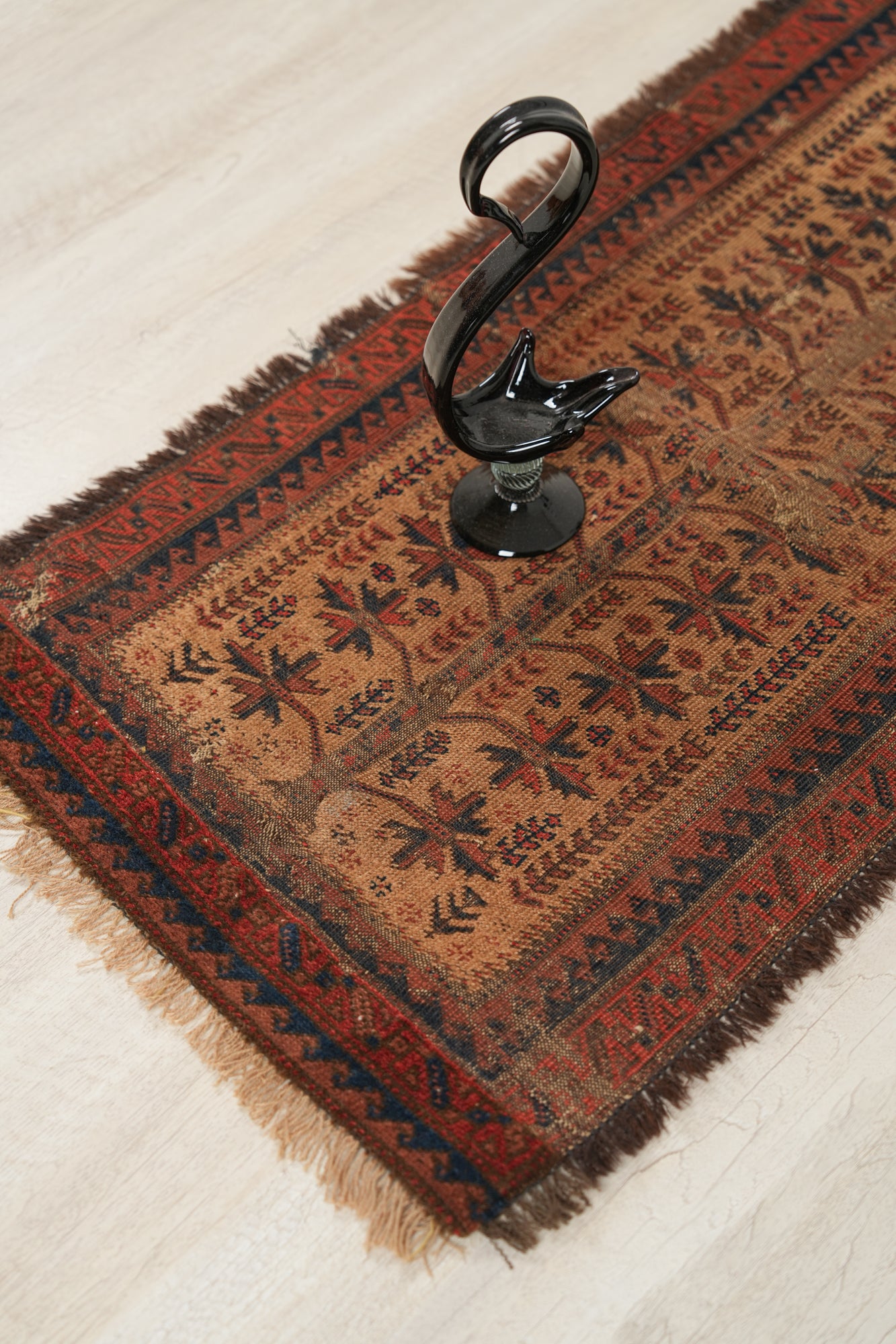 Antique Baloch tree of life rug 3'3" x 1'8"