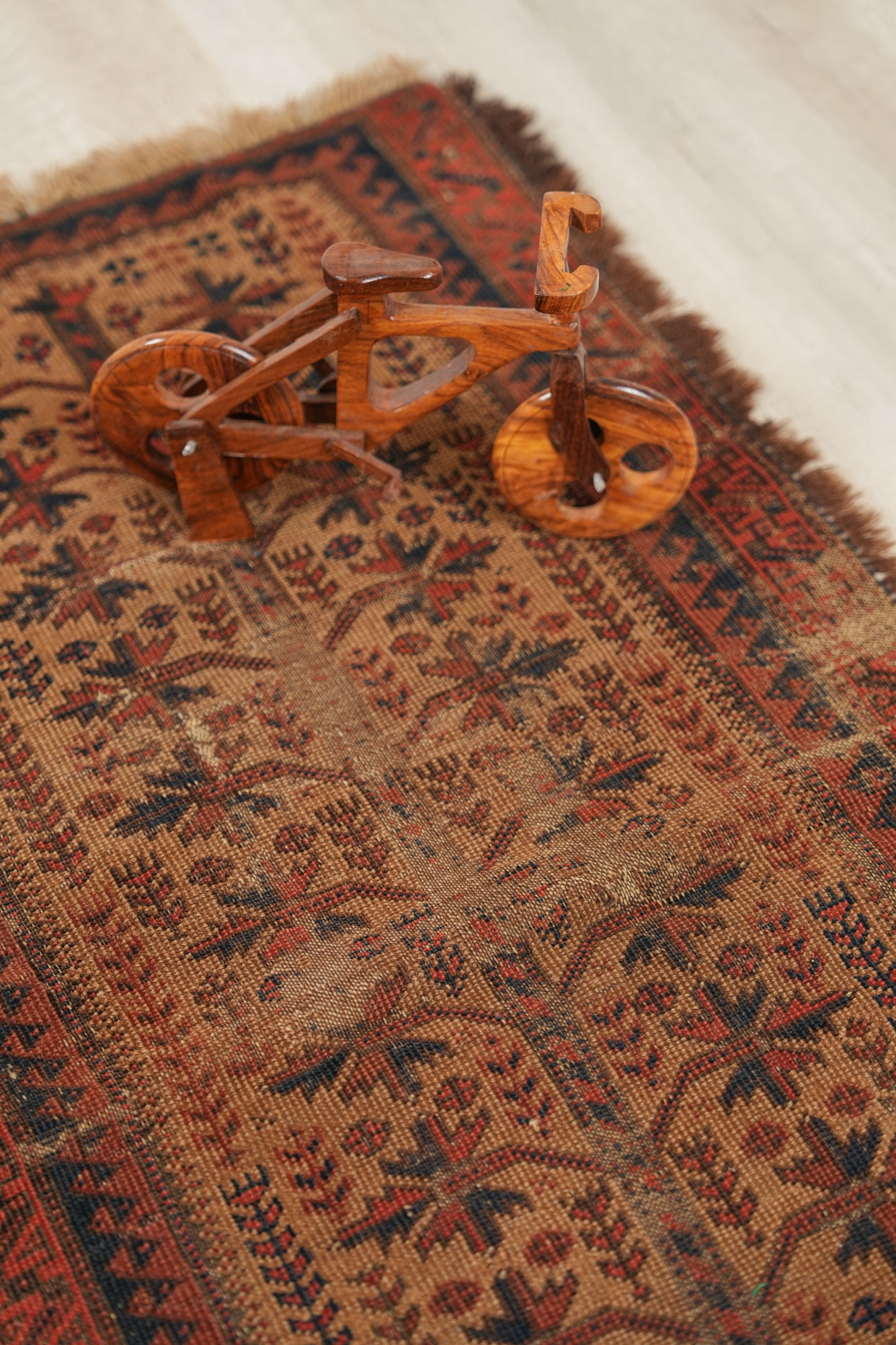 Antique Baloch tree of life rug 3'3" x 1'8"