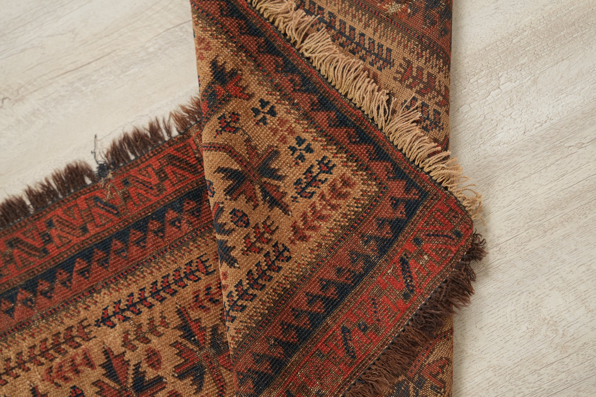 Antique Baloch tree of life rug 3'3" x 1'8"
