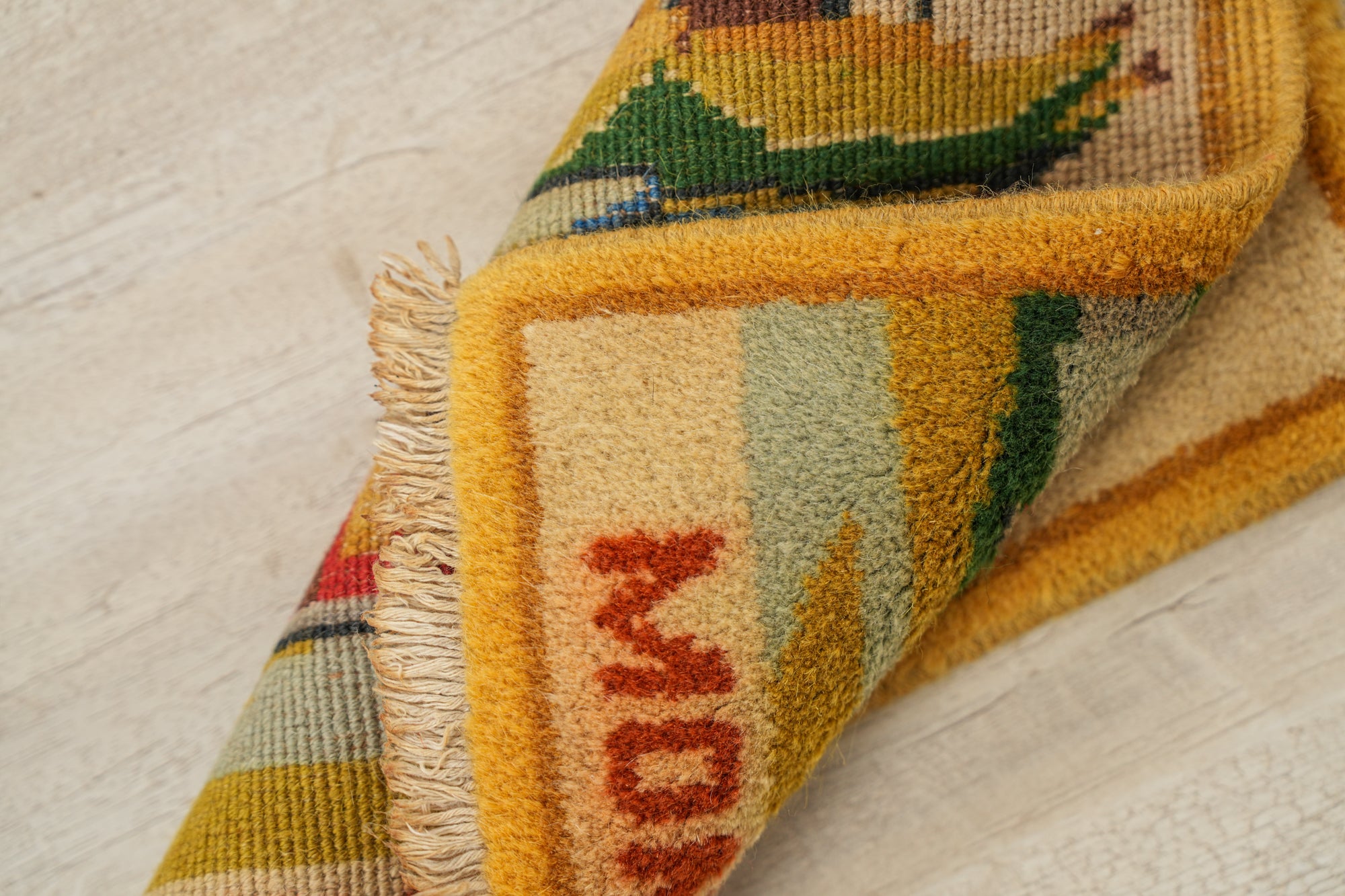 Vintage Mongolian Rug 1'4" x 1'1"
