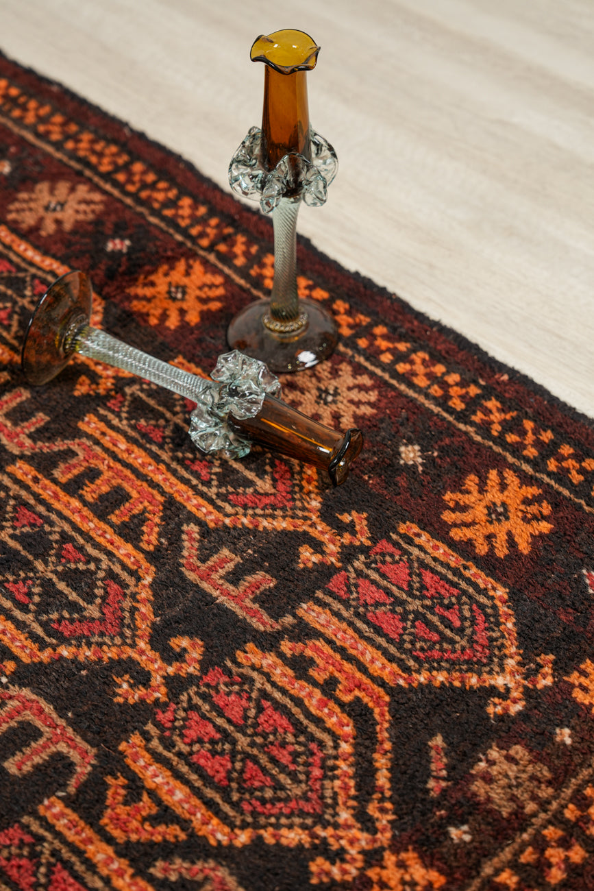 Vintage Turkmen Rug 4'4" x 2'9"