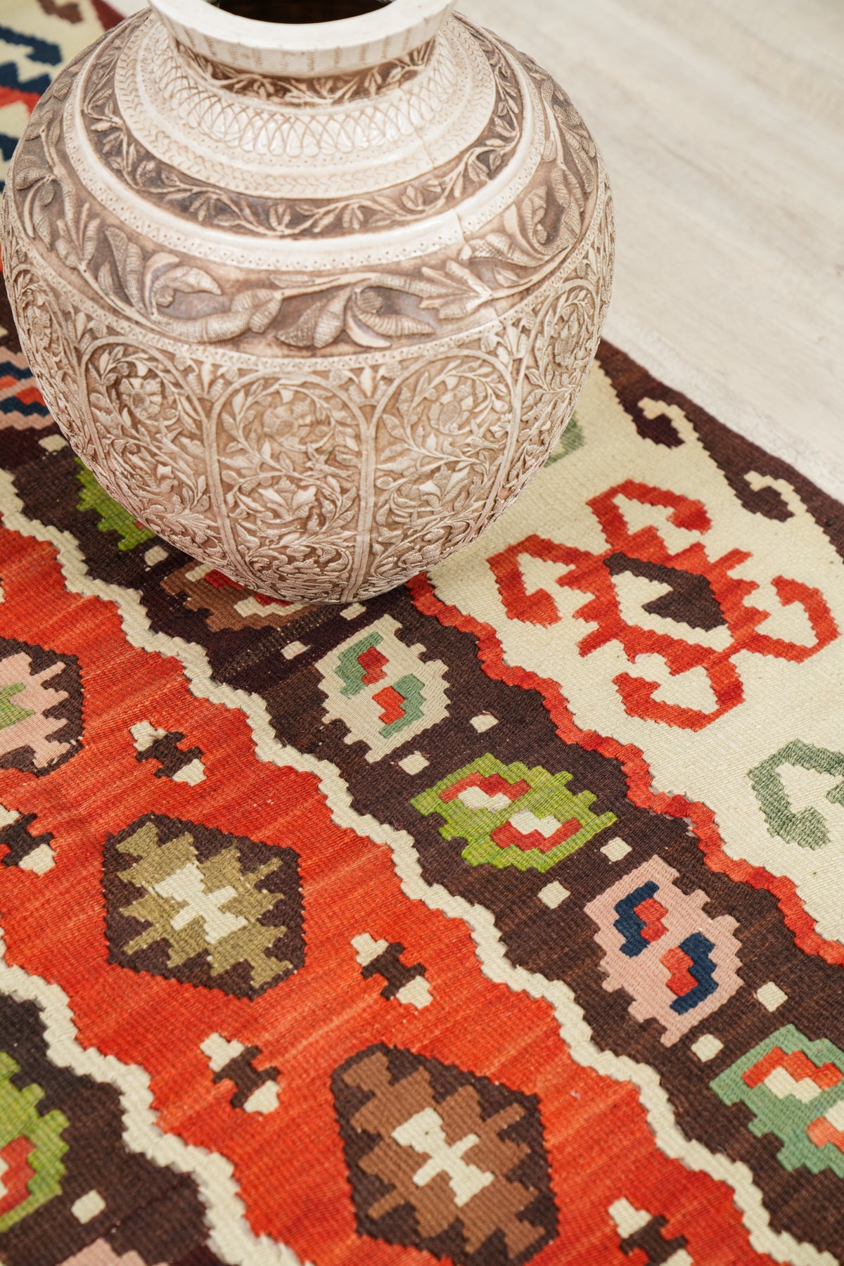 Vintage  Sarkoy Kilim 6'2" x 3'5"
