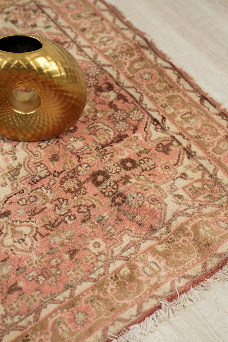 VINTAGE Kashmiri floral RUG 3'4" x 3'