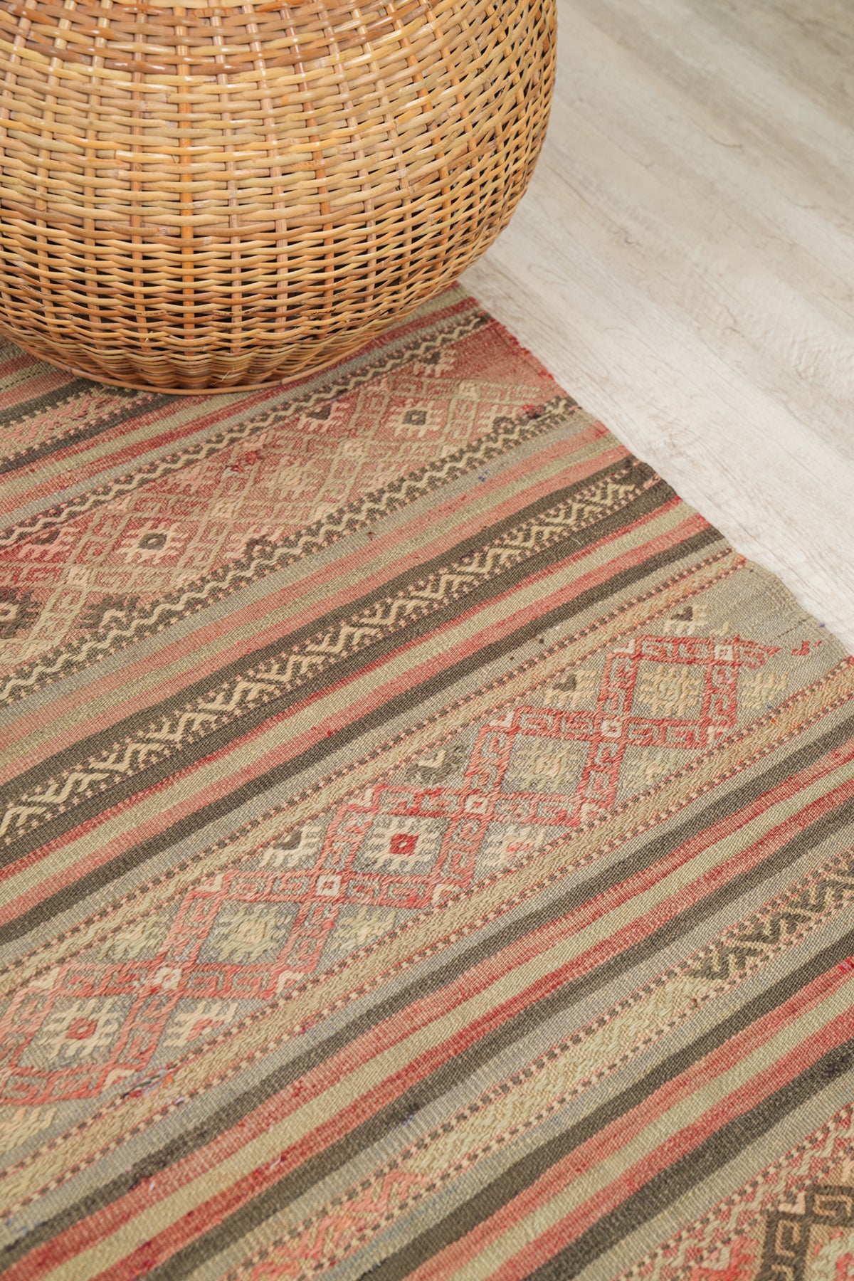 Vintage Turkish Denizli Kilim 8'2" x 4'9"