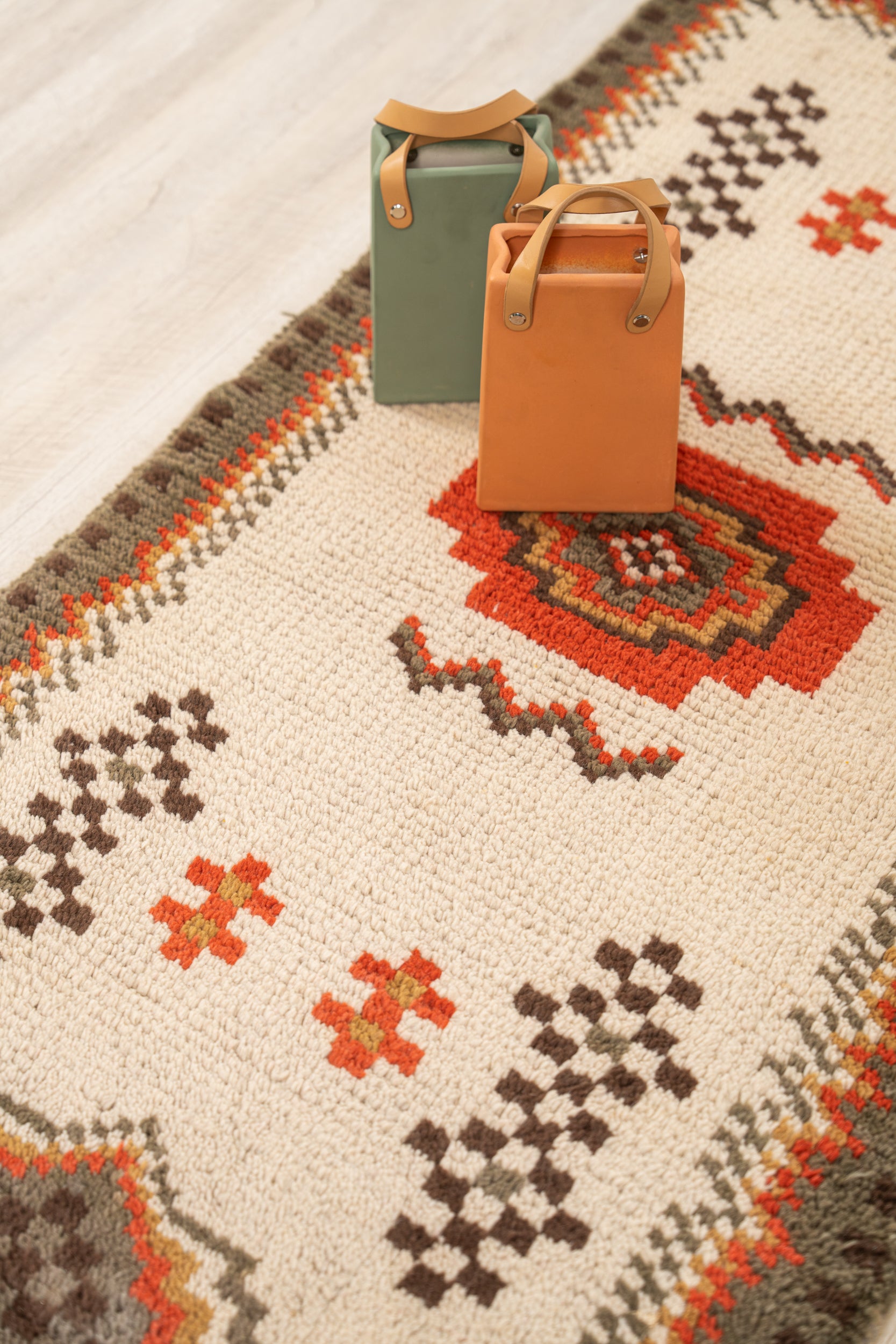 Vintage Moroccan Rug 4'2" X 2'1"