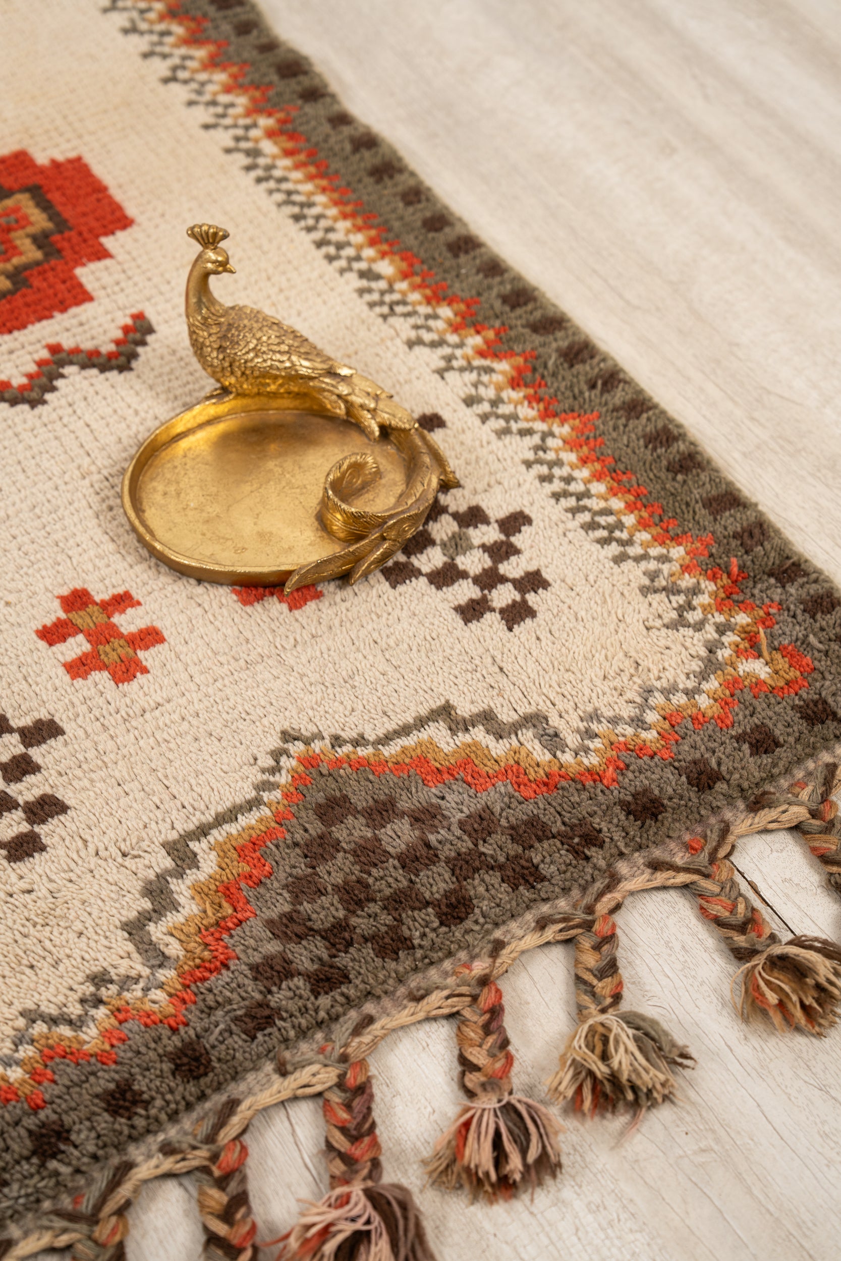 Vintage Moroccan Rug 4'2" X 2'1"