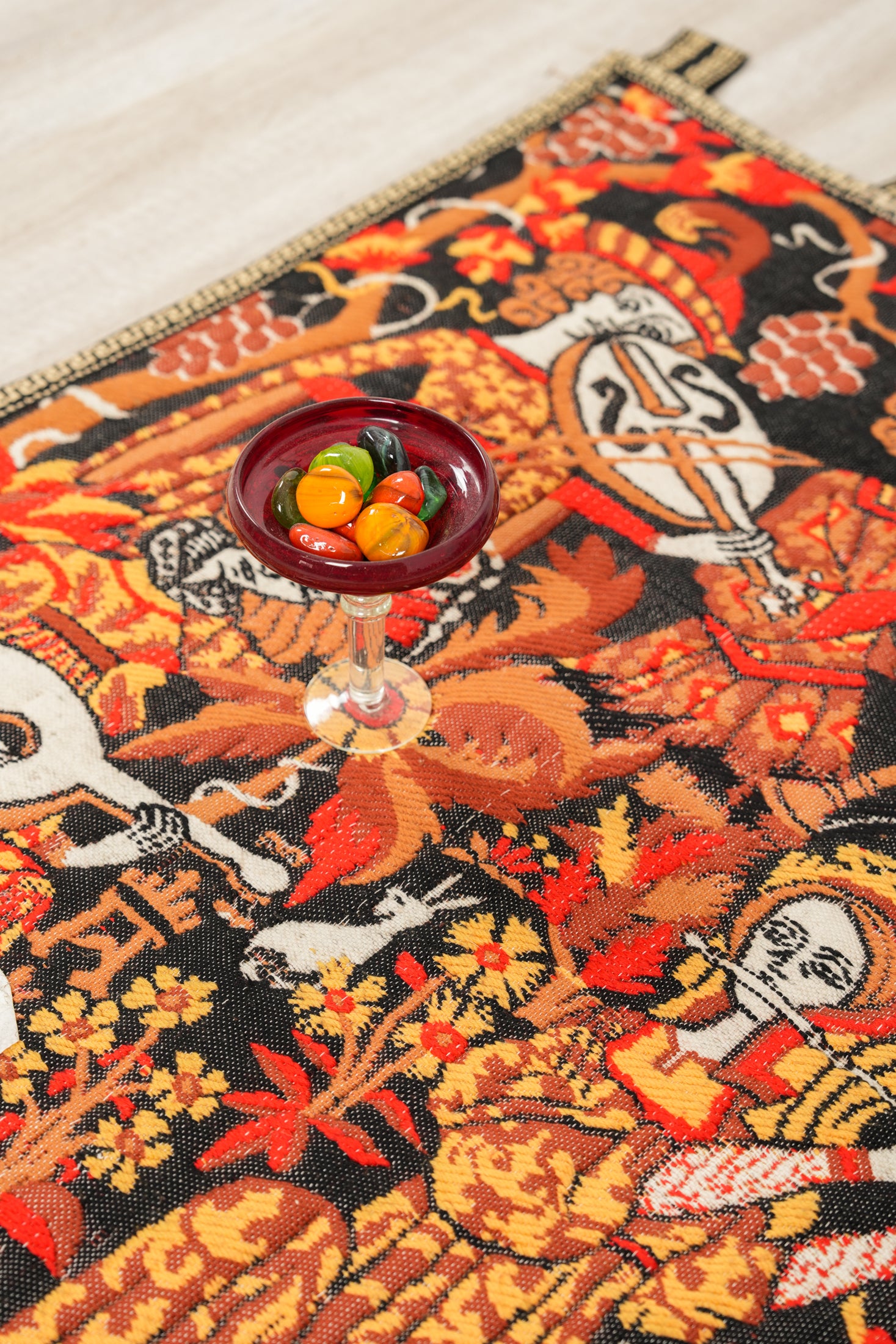 Vintage Spanish Tapestry 3'6" x 2'10" (Fernandez Angulo)
