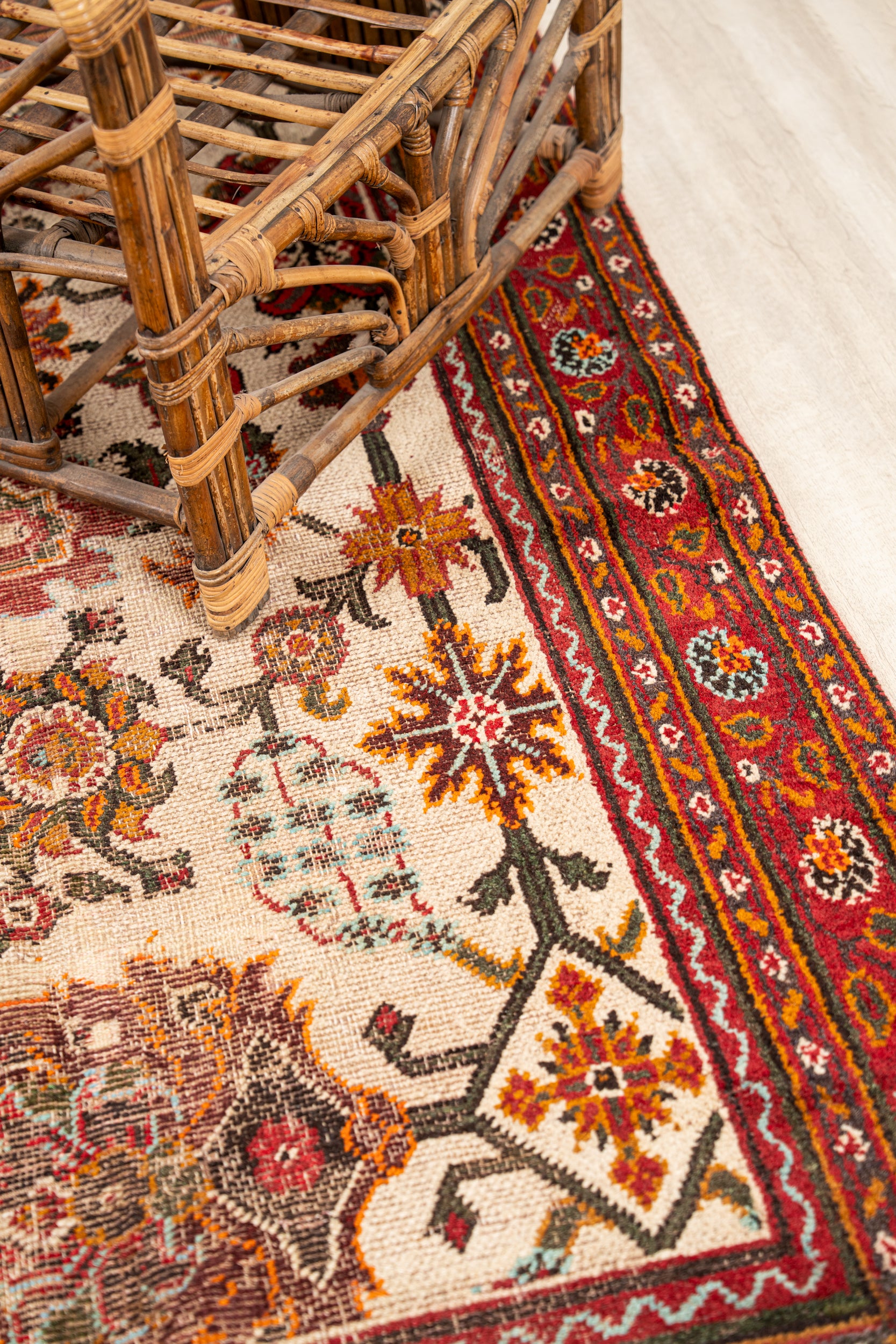 Antique Indian Agra Rug 6'10" x 4'3"