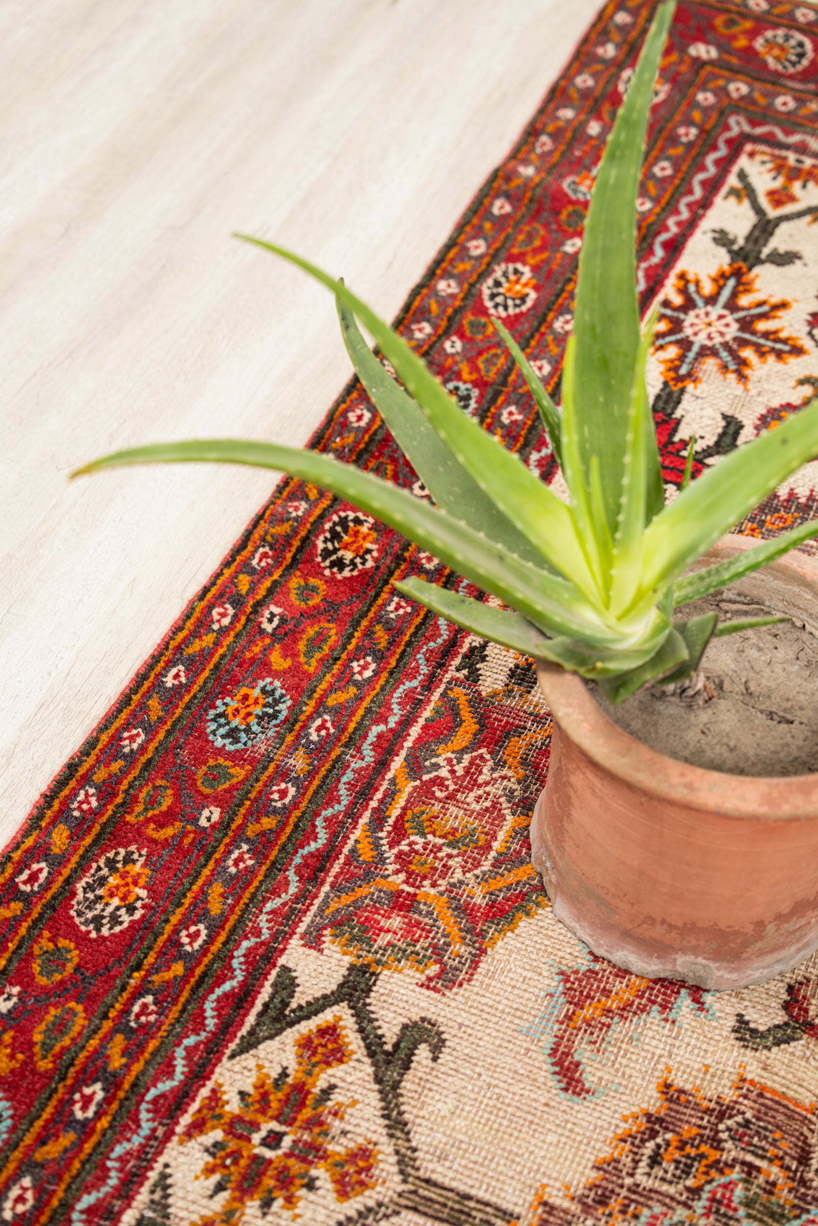 Antique Indian Agra Rug 6'10" x 4'3"