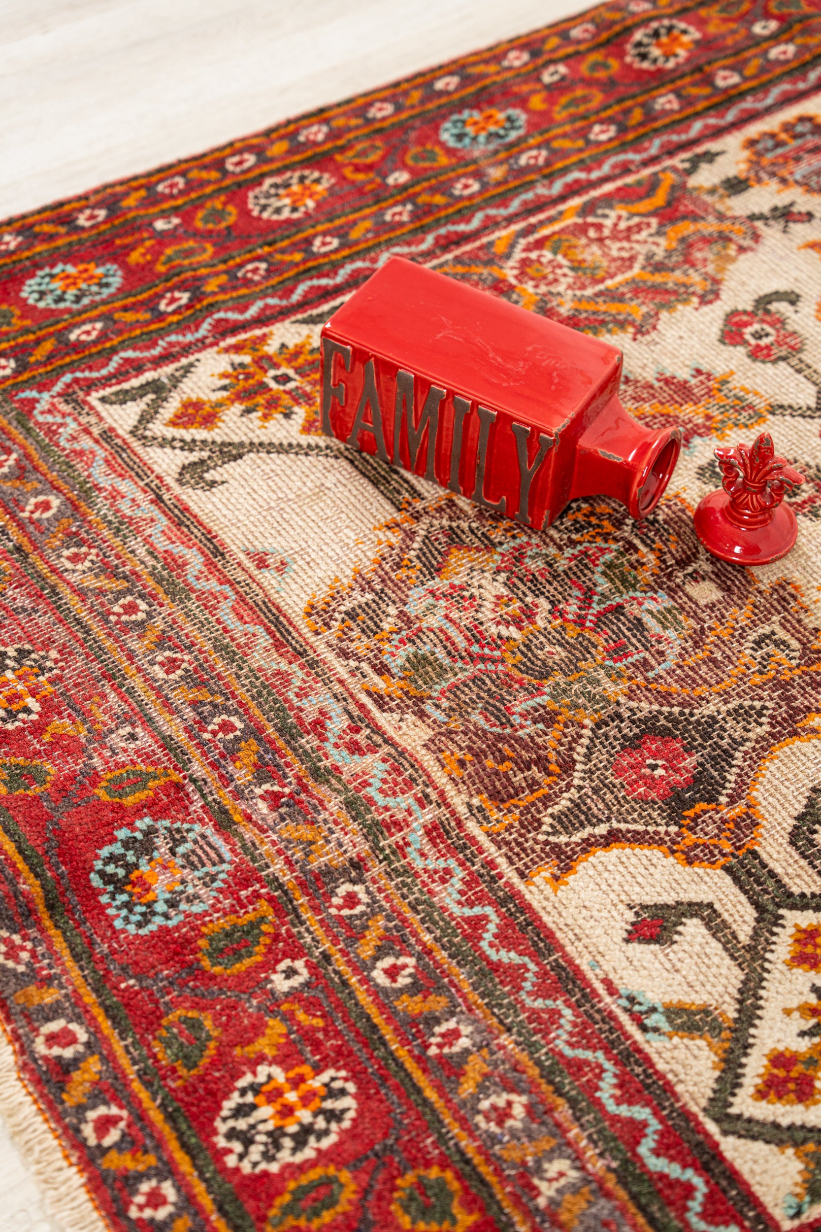 Antique Indian Agra Rug 6'10" x 4'3"