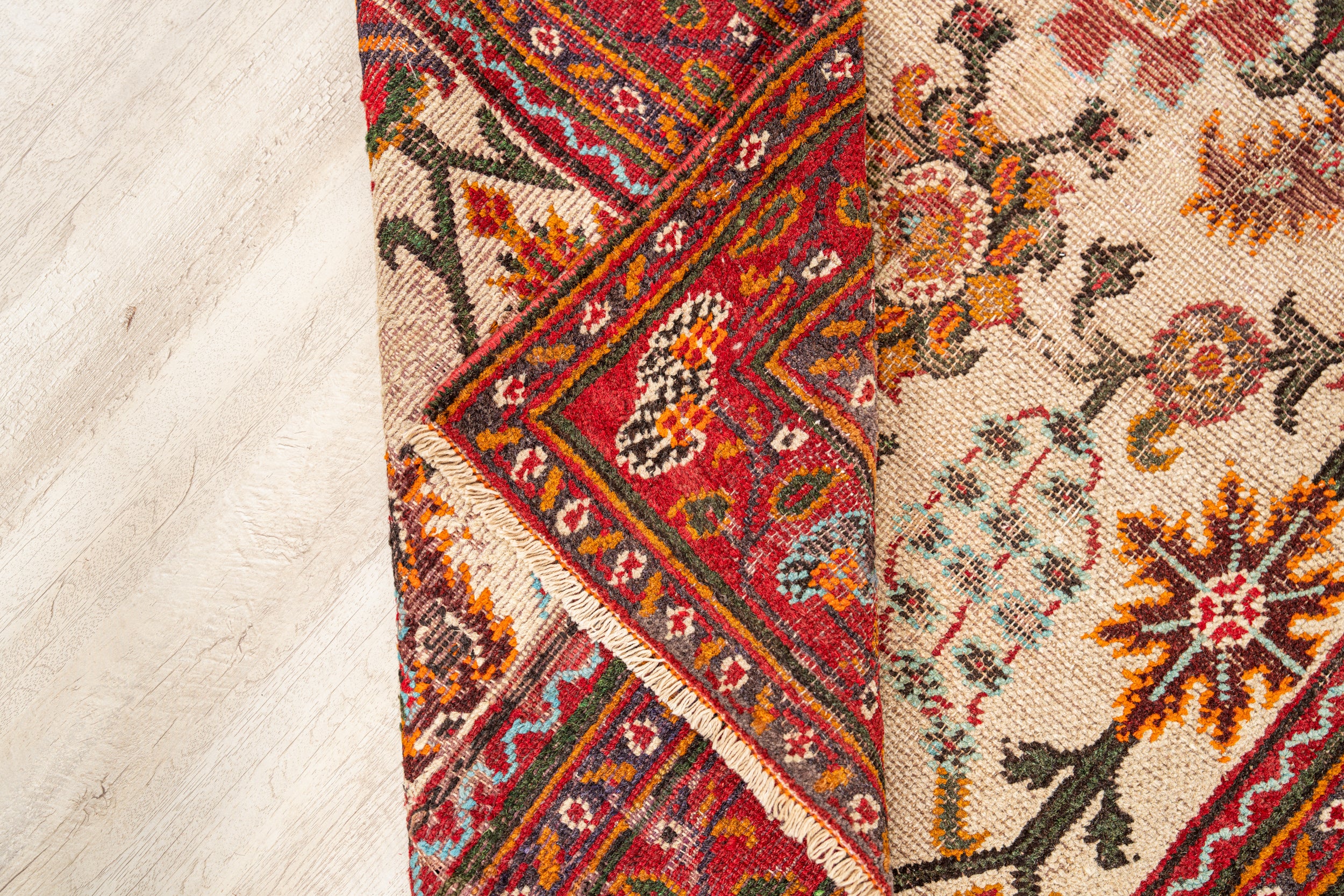 Antique Indian Agra Rug 6'10" x 4'3"