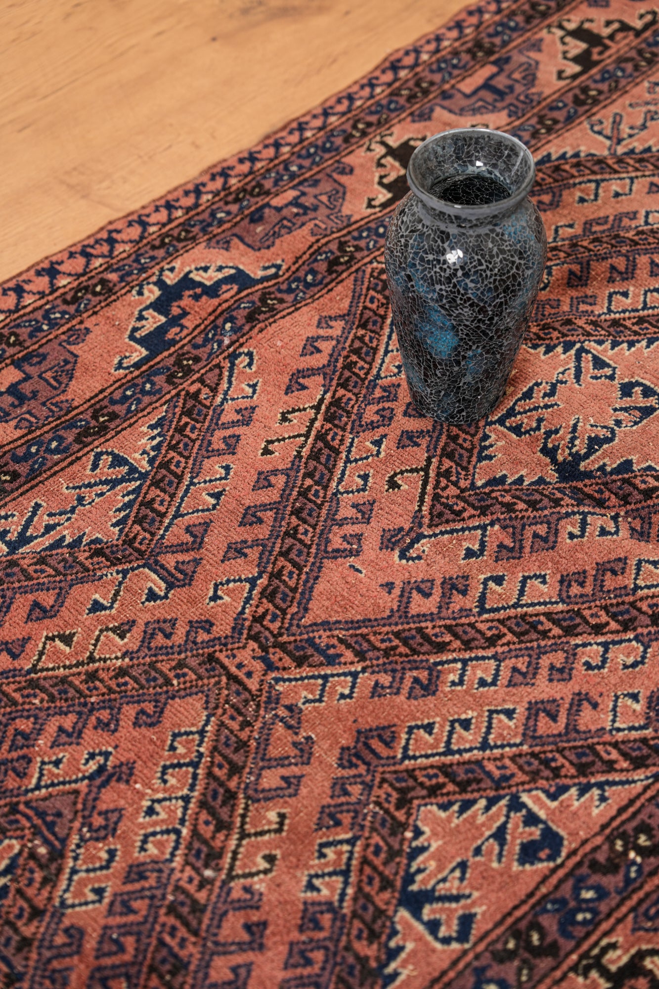 Vintage Turkmen Rug 6'4" x 3'2"