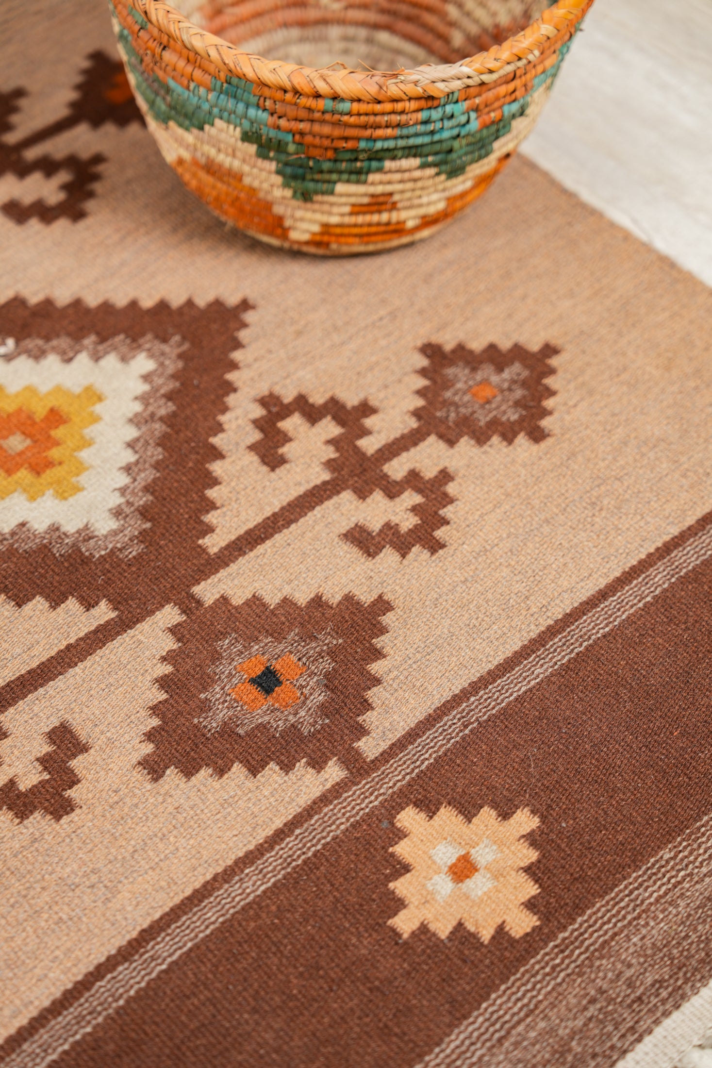 Vintage Scandinavian Kilim 6' X 2'7"