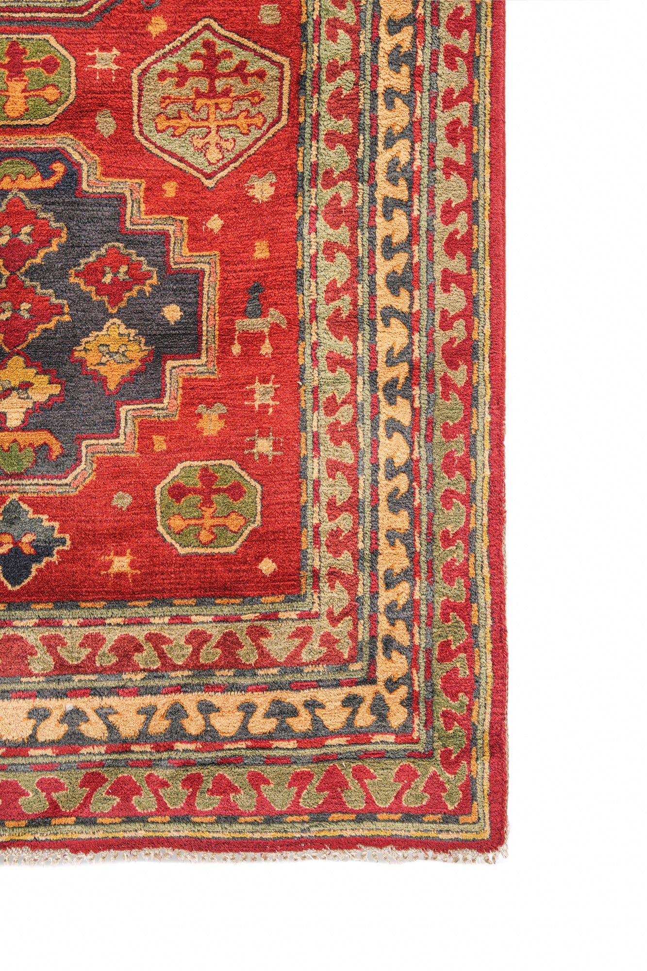 Antique EUROPEAN Tetex Hook Rug 7'1" x 3'8"