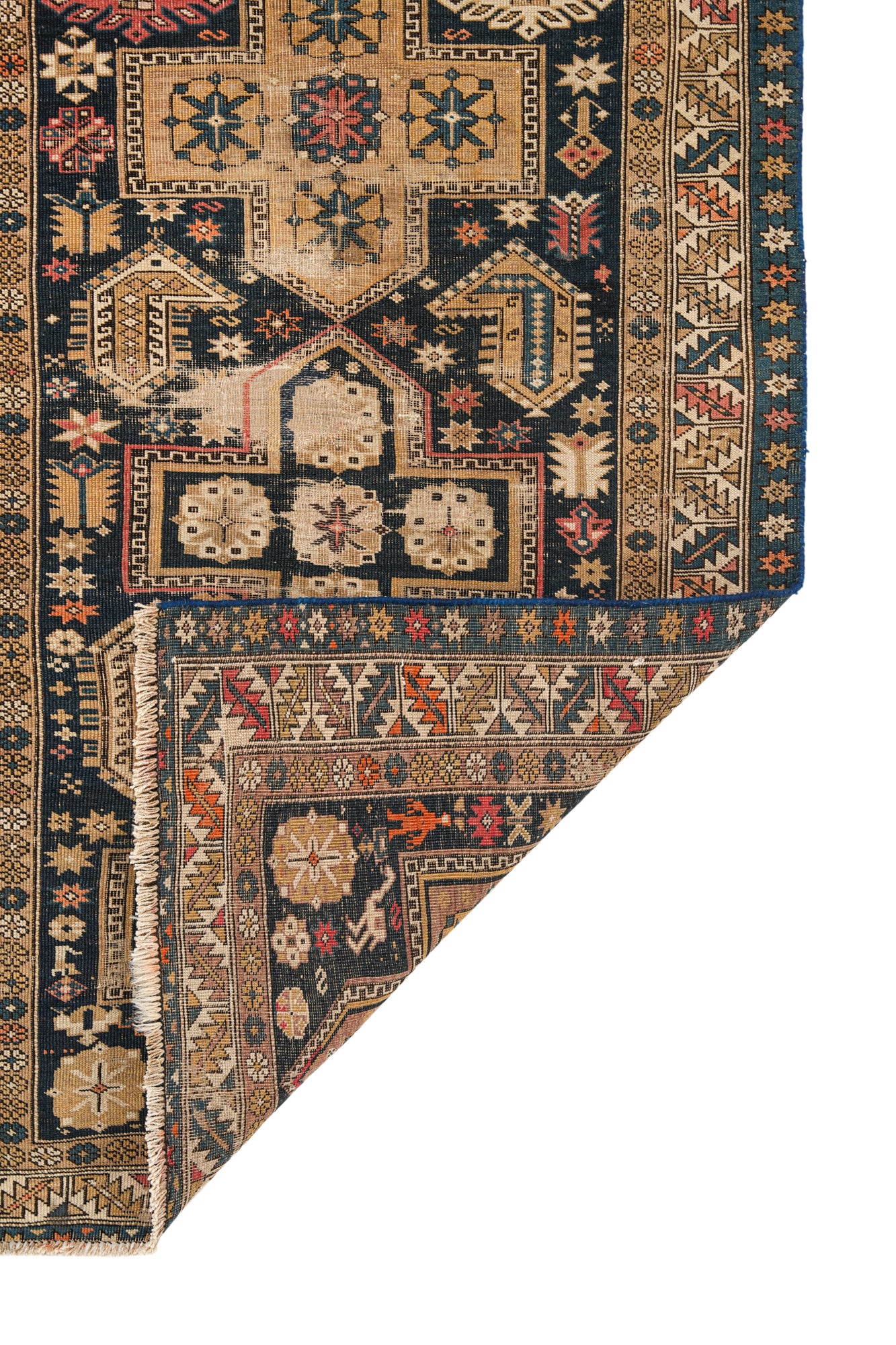 Antique Caucasian Kuba Rug  4'9" x 3'4"