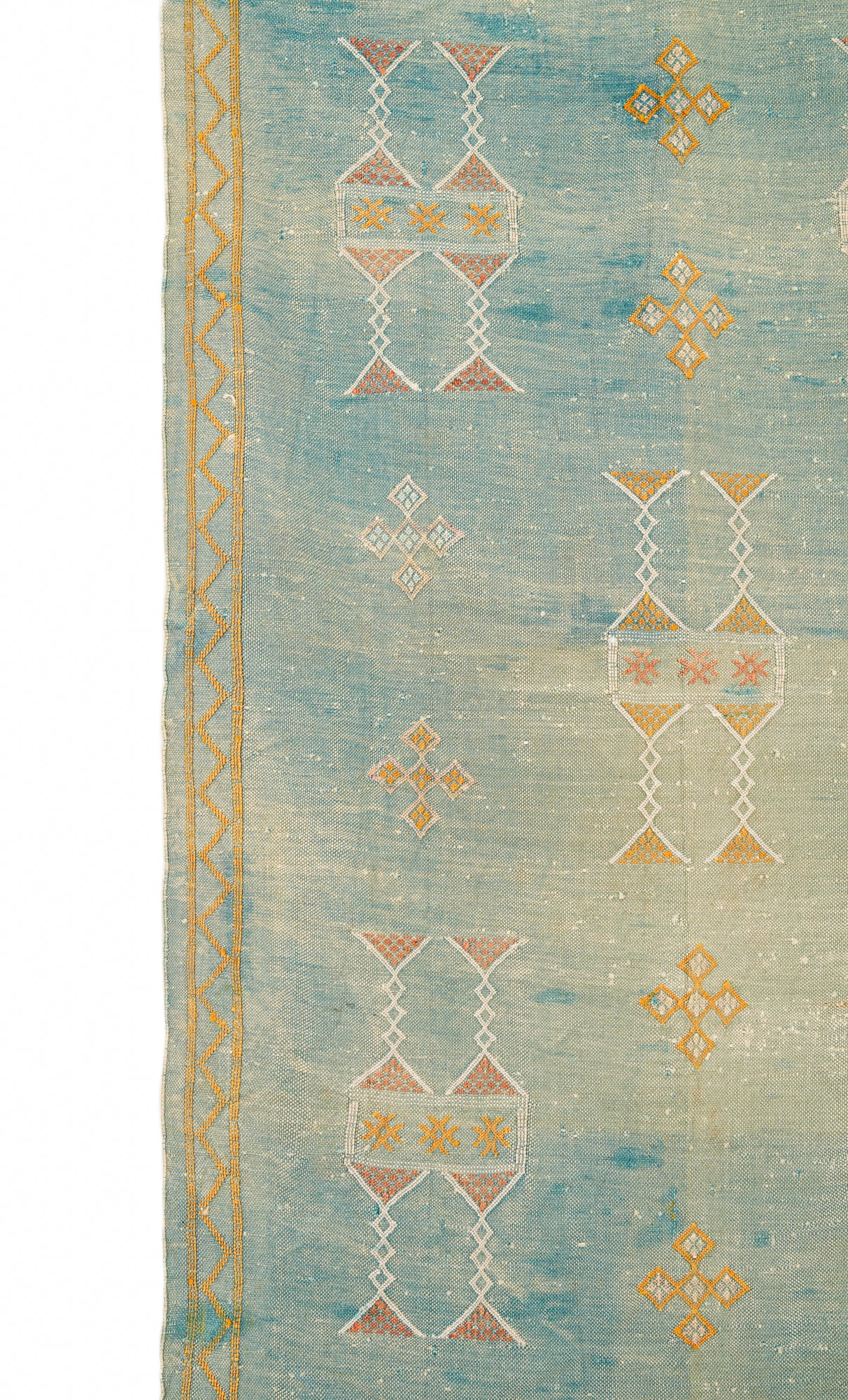 Vintage Moroccan Sabra Silk Kilim 4'10" x 2'9"
