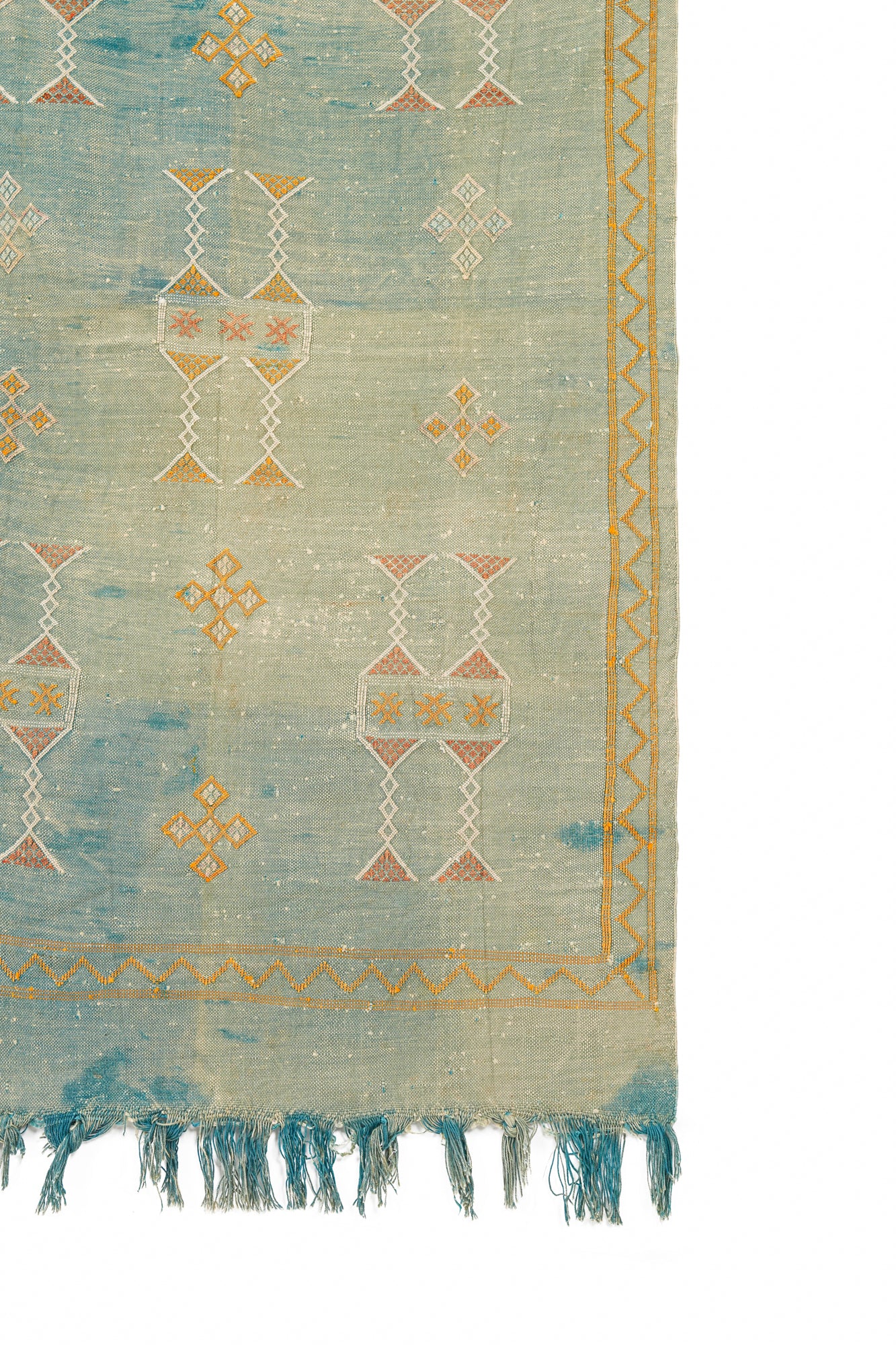 Vintage Moroccan Sabra Silk Kilim 4'10" x 2'9"